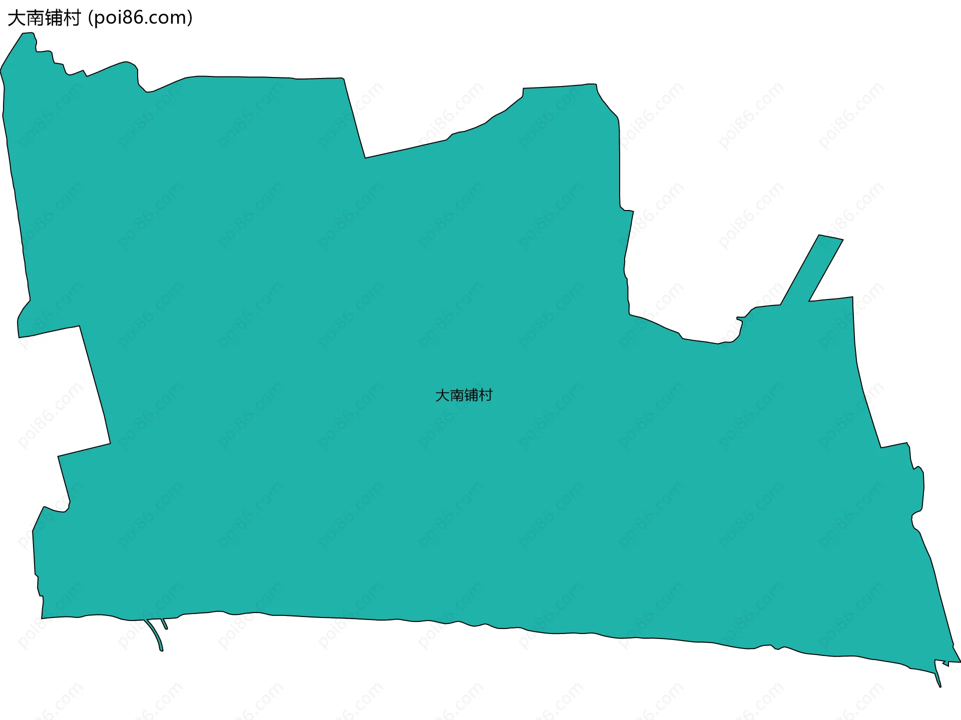 大南铺村边界地图