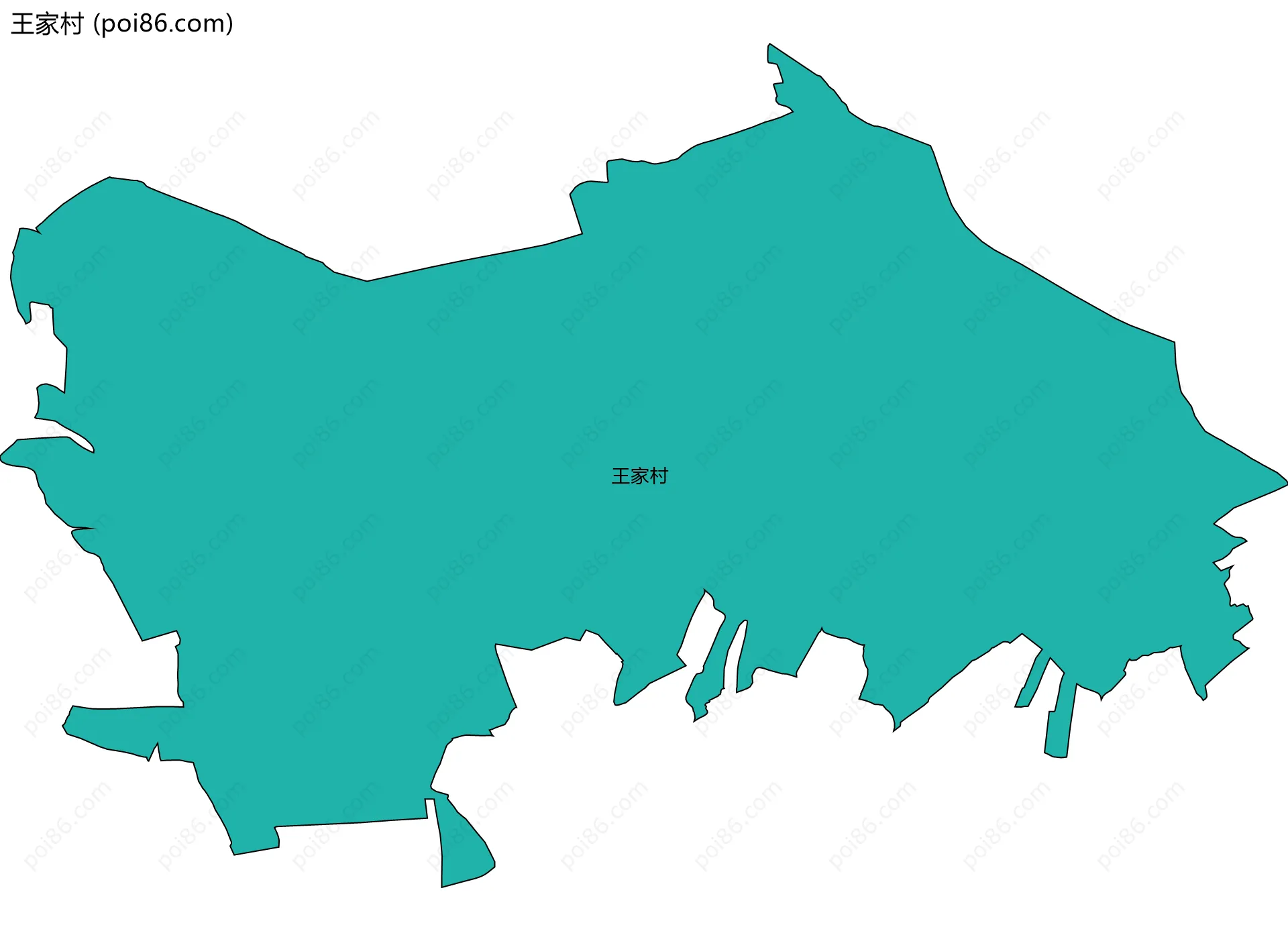 王家村边界地图