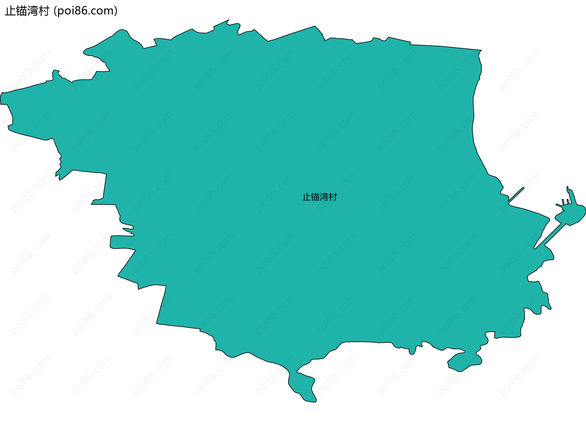 止锚湾村边界地图