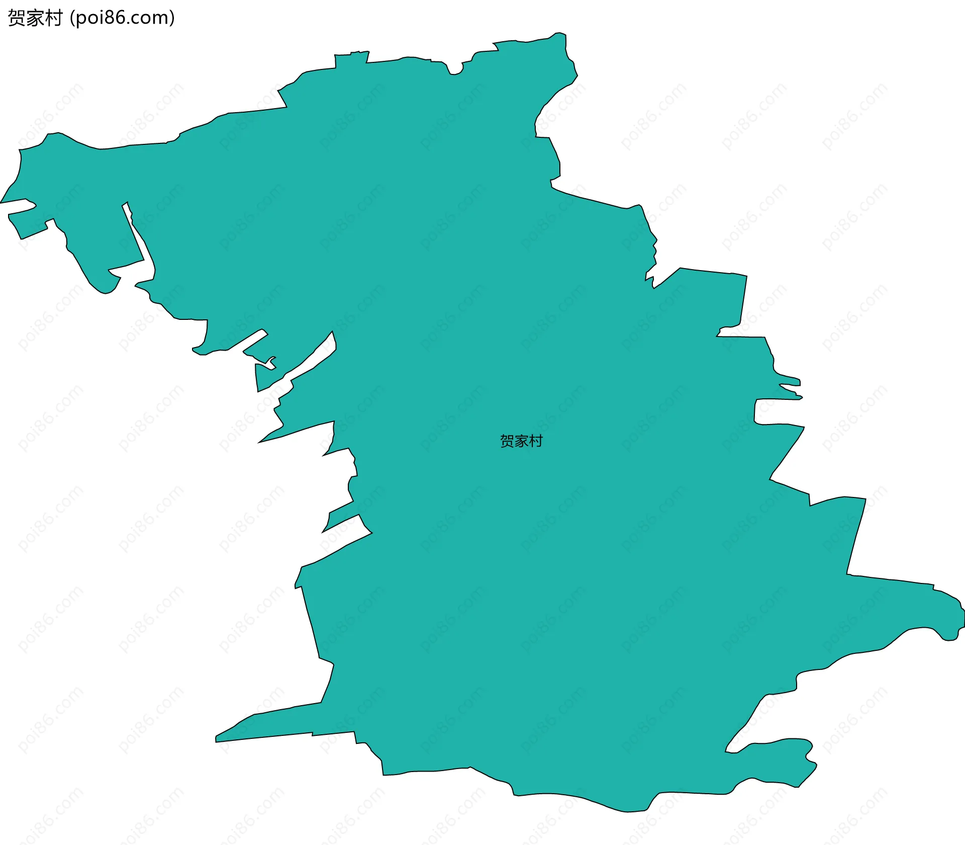 贺家村边界地图