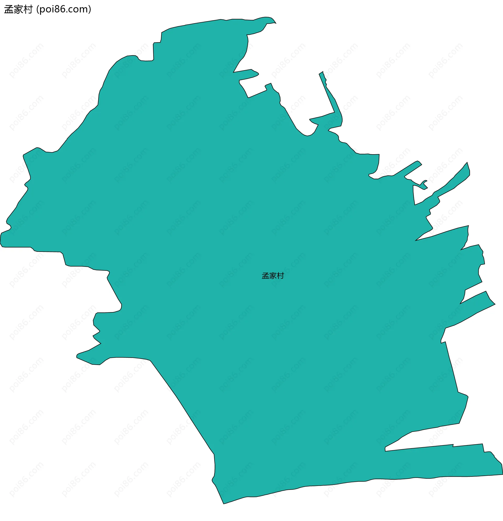 孟家村边界地图