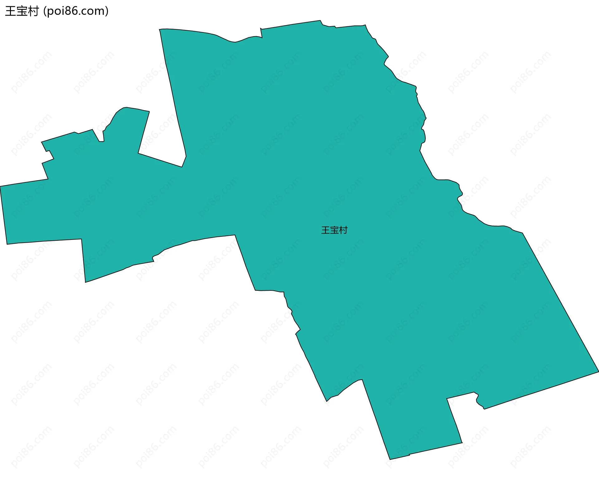王宝村边界地图