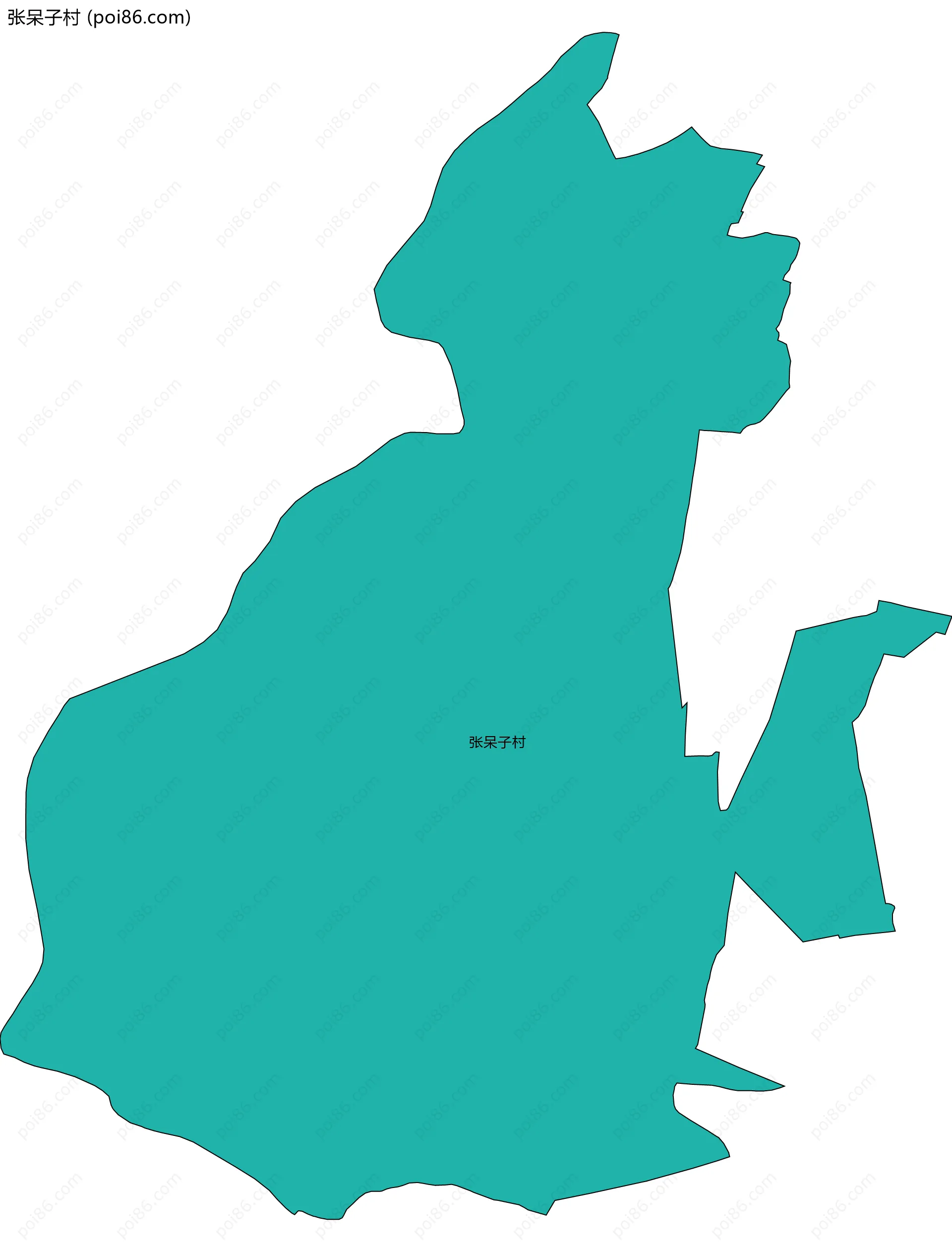 张呆子村边界地图