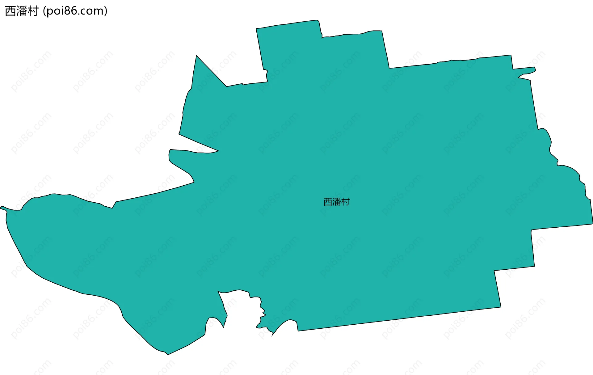 西潘村边界地图