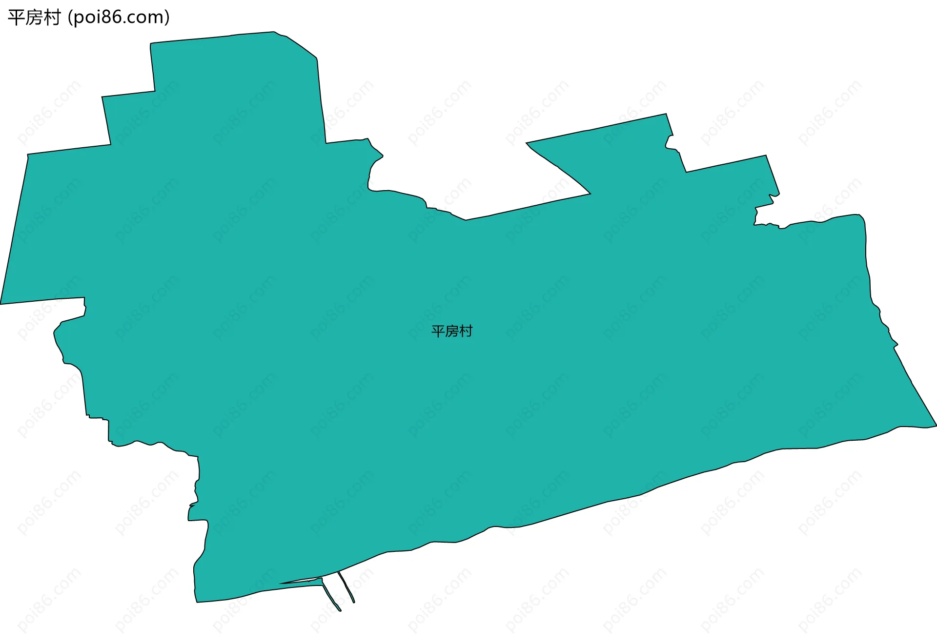 平房村边界地图