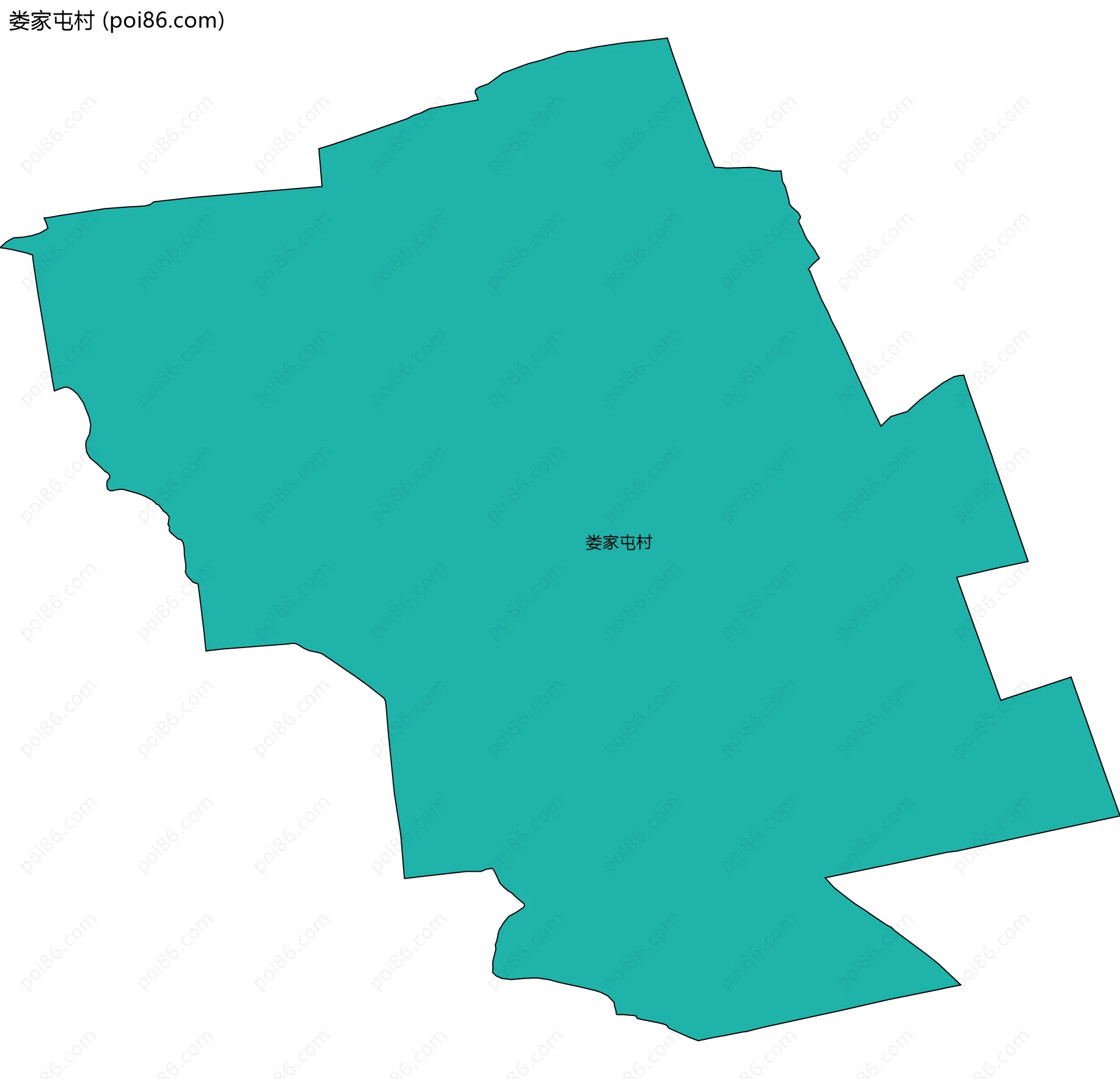 娄家屯村边界地图