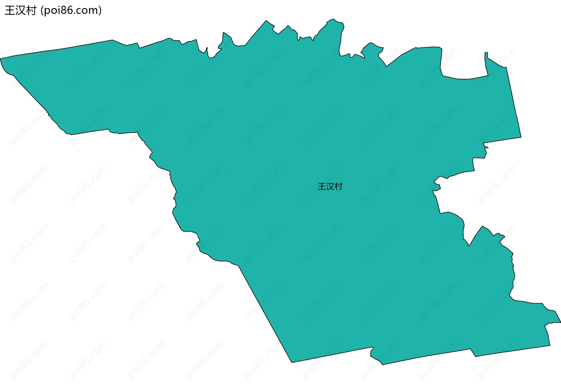 王汉村边界地图