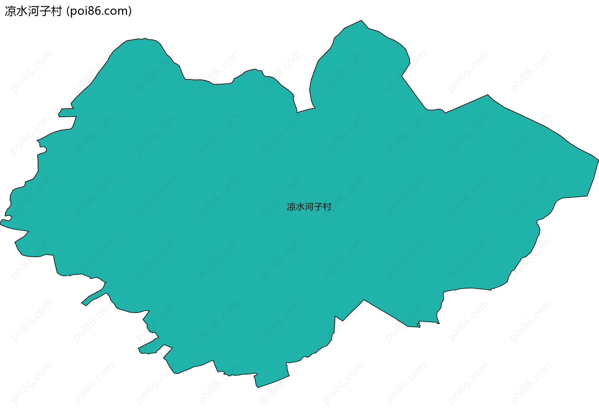 凉水河子村边界地图