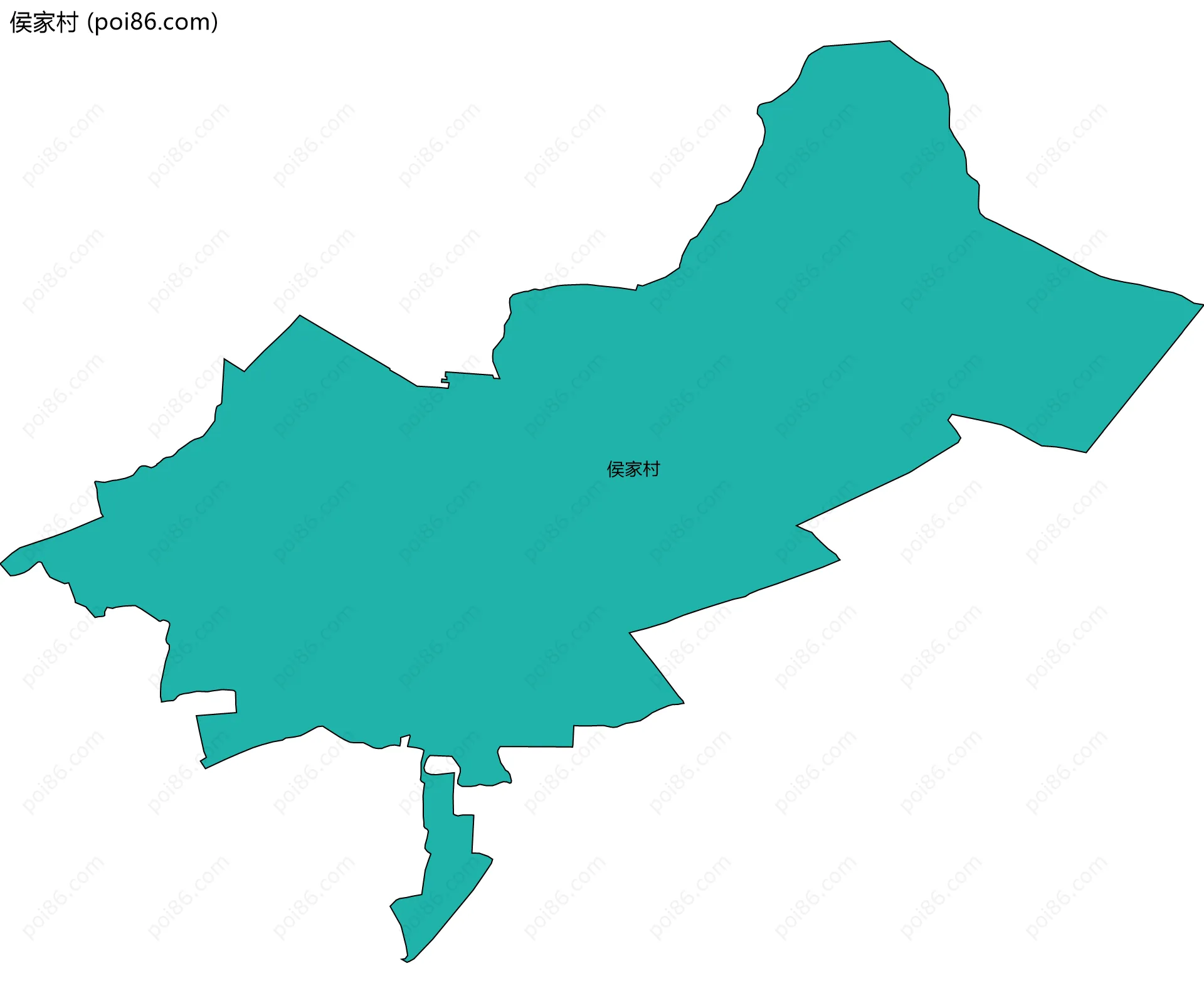 侯家村边界地图