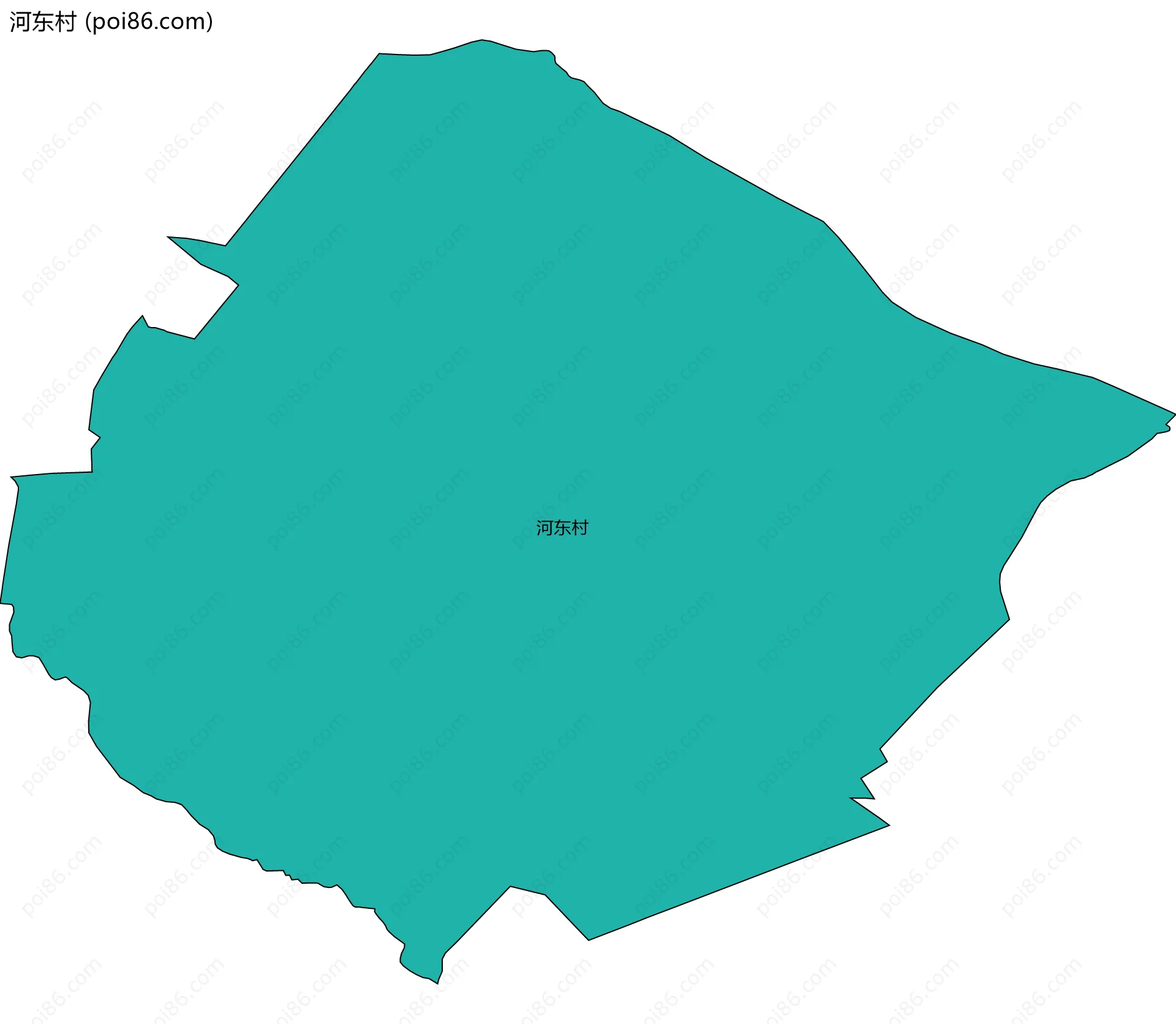 河东村边界地图