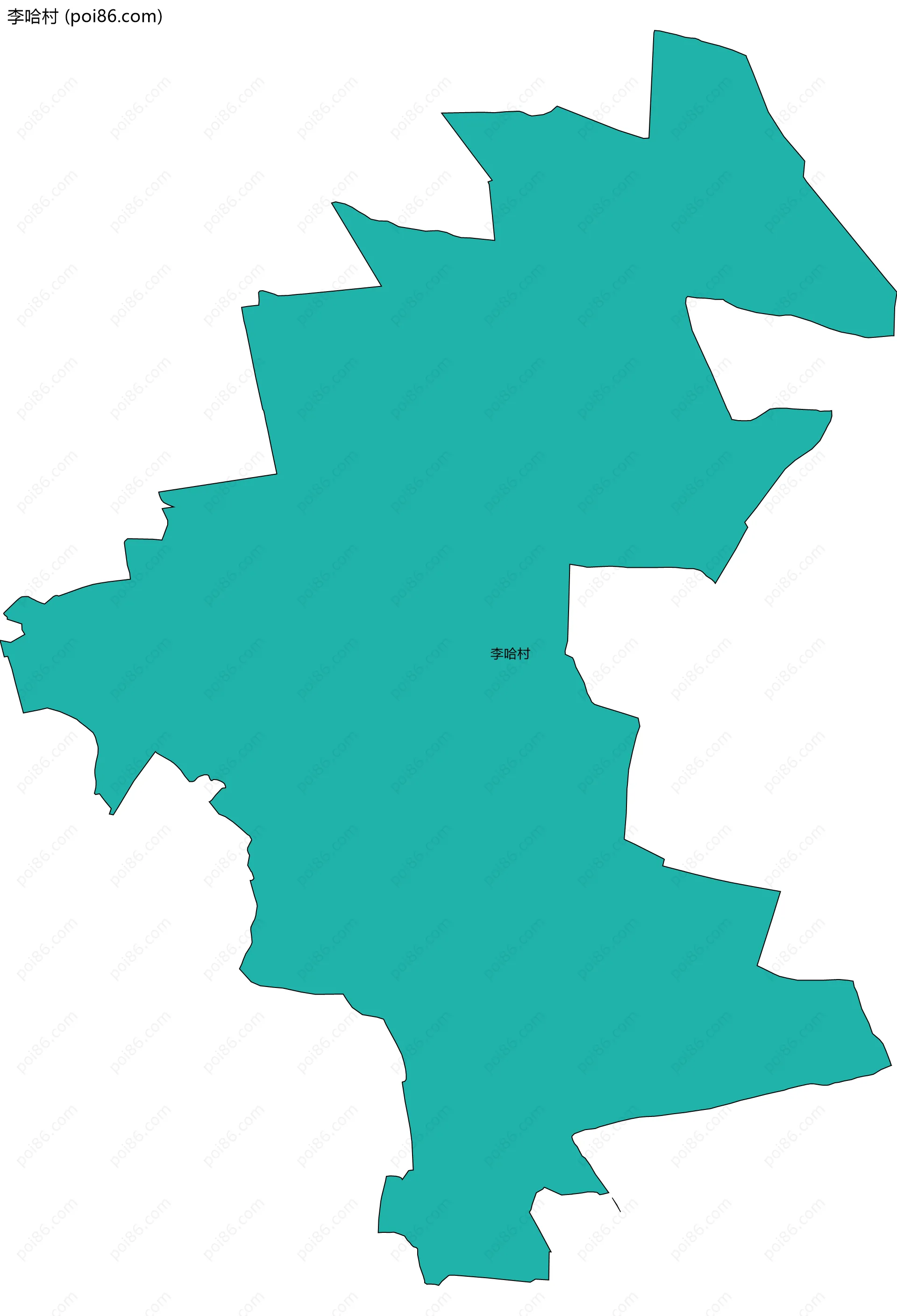 李哈村边界地图