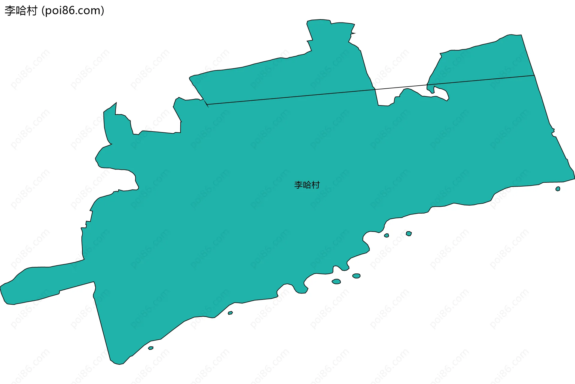 李哈村边界地图