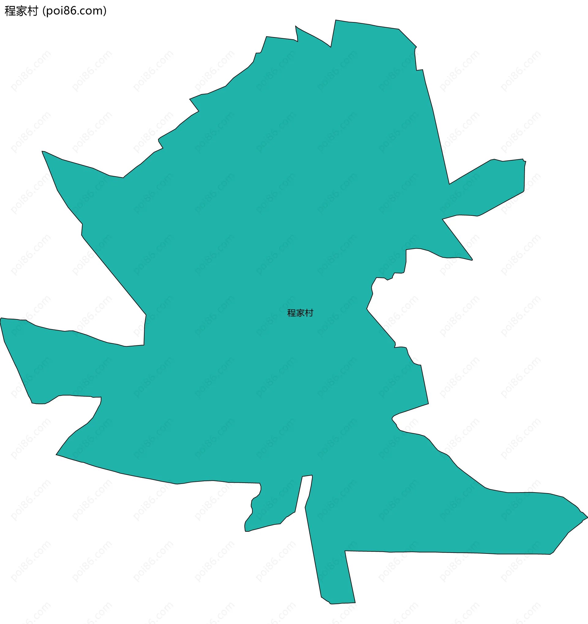 程家村边界地图