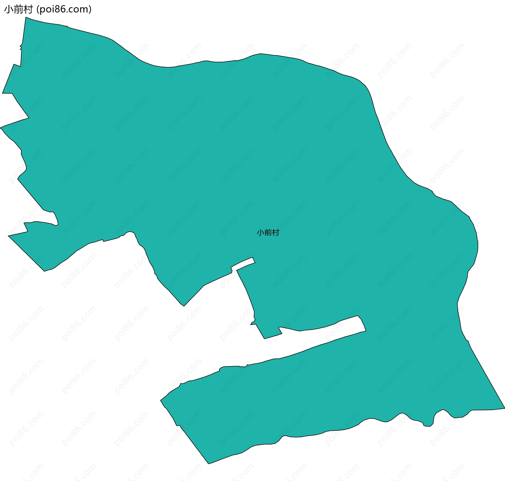 小前村边界地图