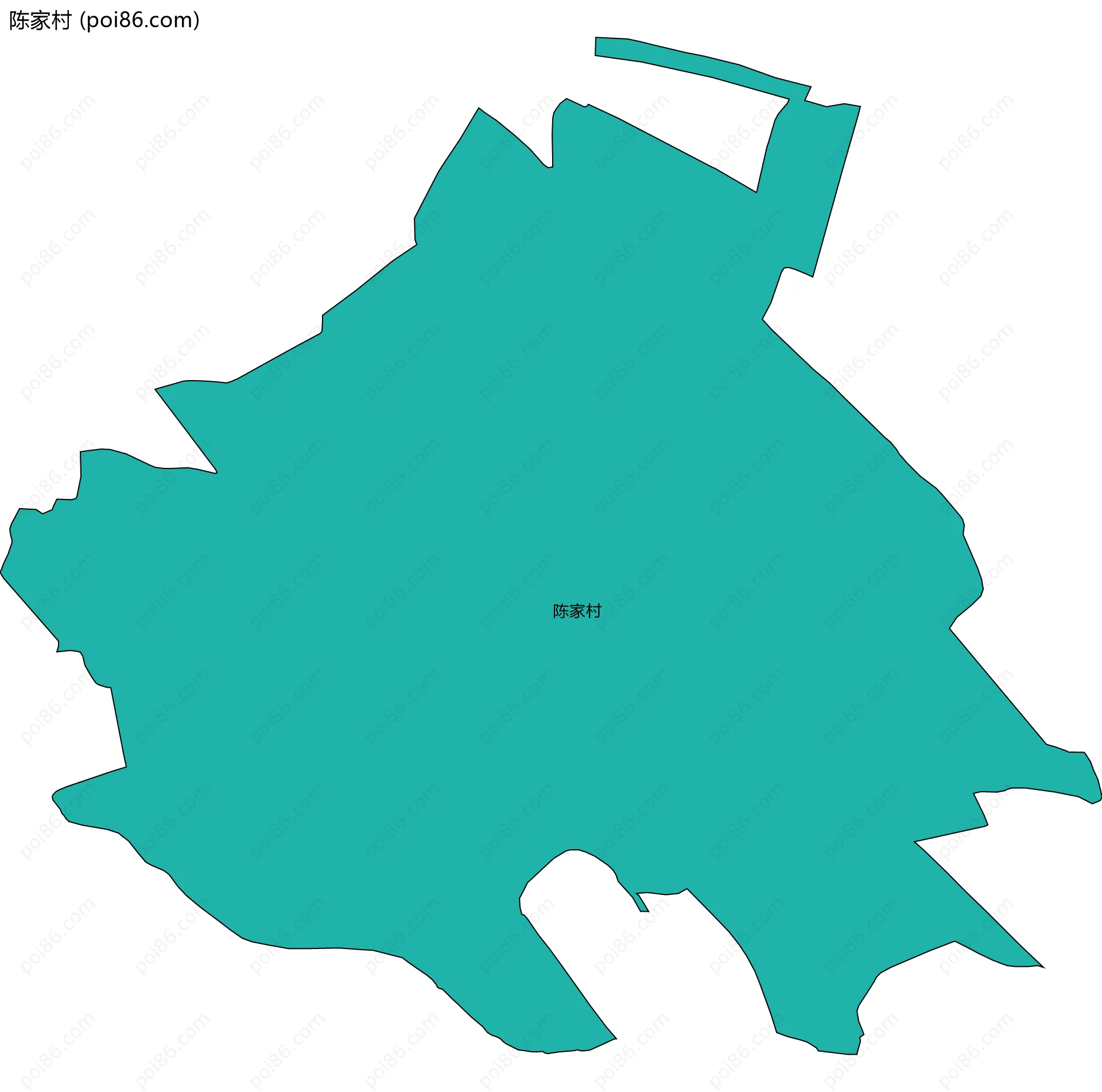 陈家村边界地图