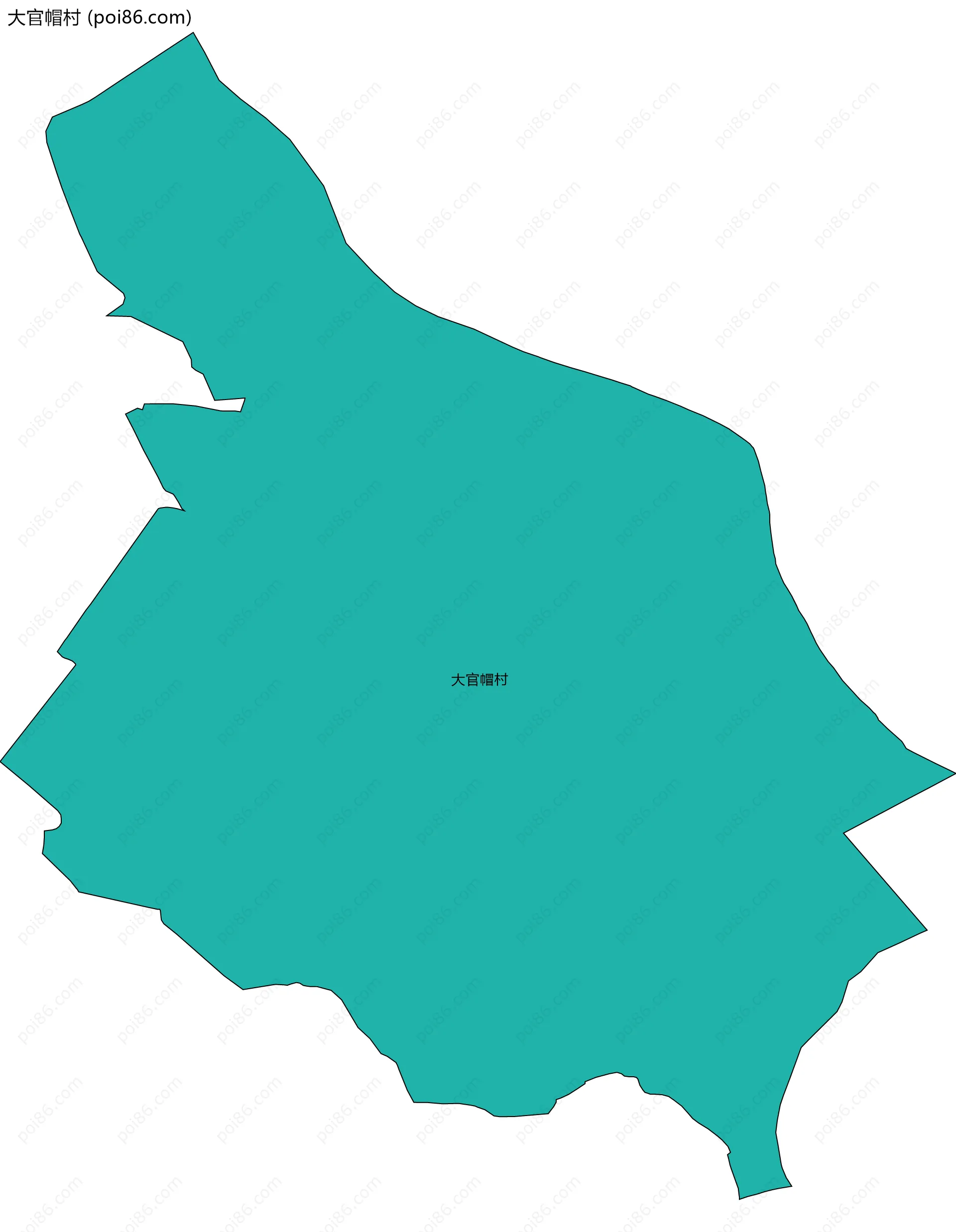 大官帽村边界地图