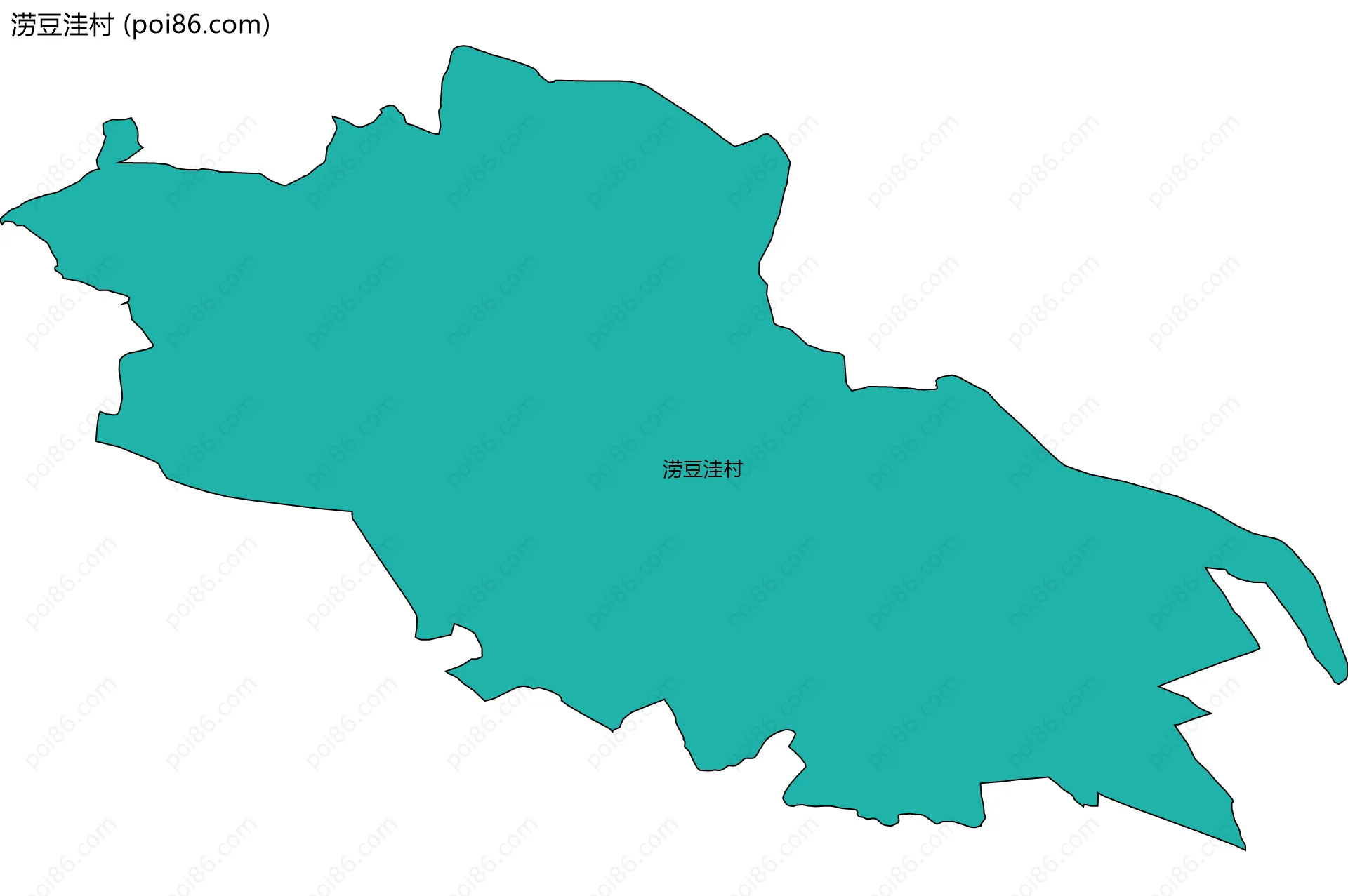 涝豆洼村边界地图