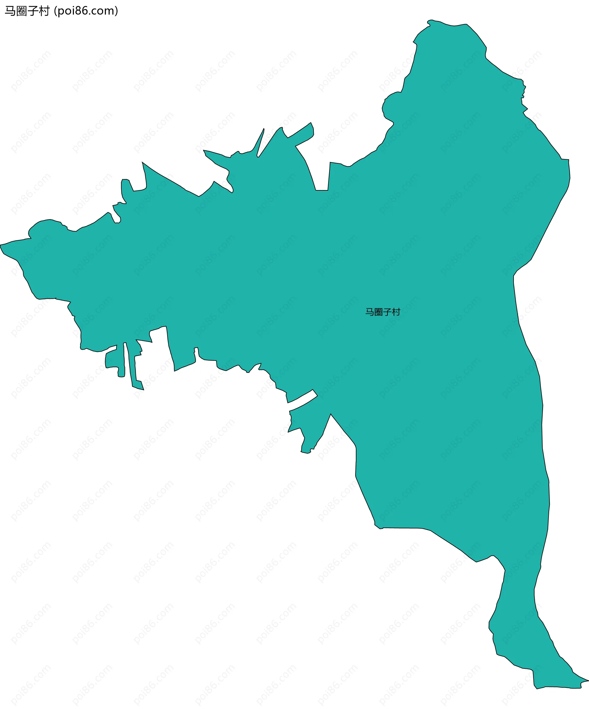 马圈子村边界地图