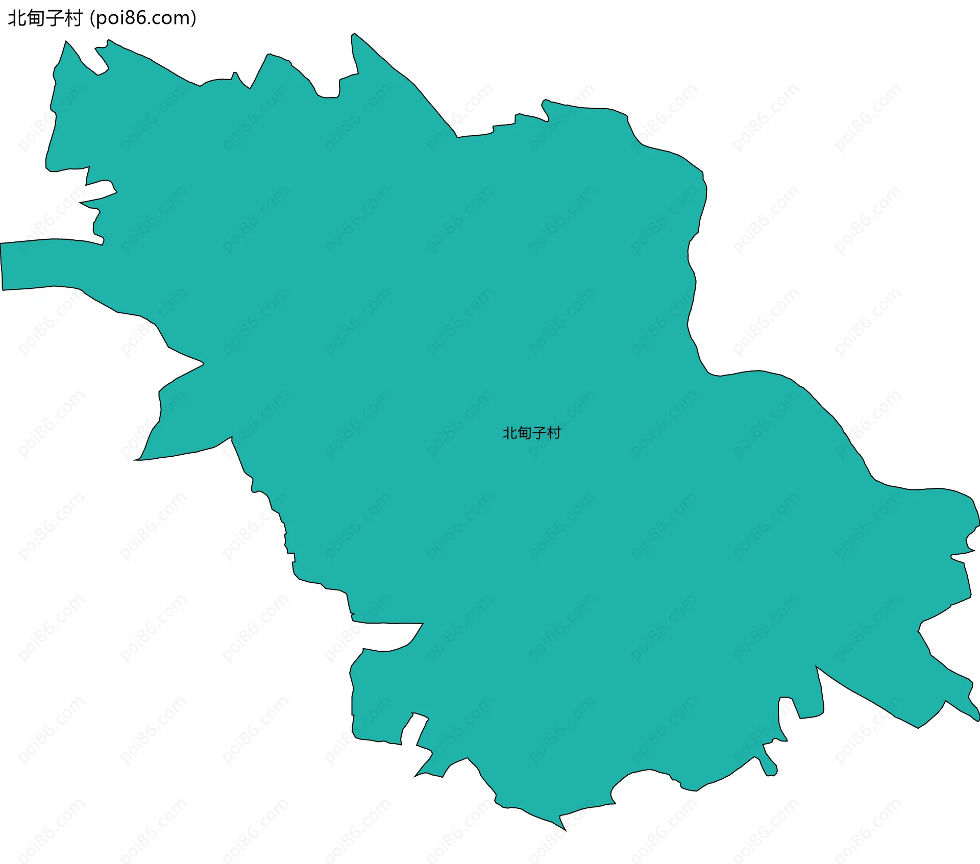 北甸子村边界地图