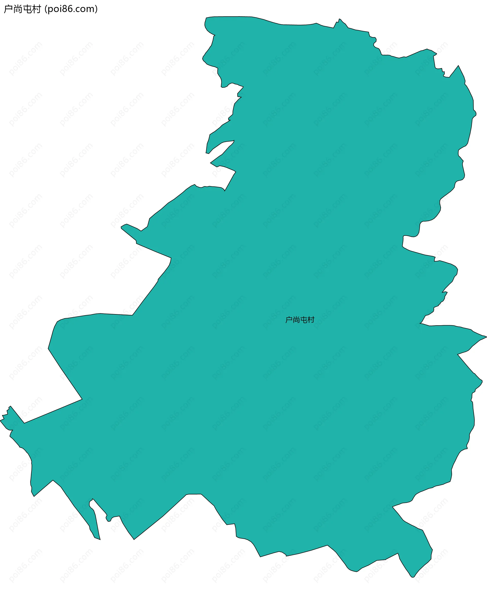 户尚屯村边界地图