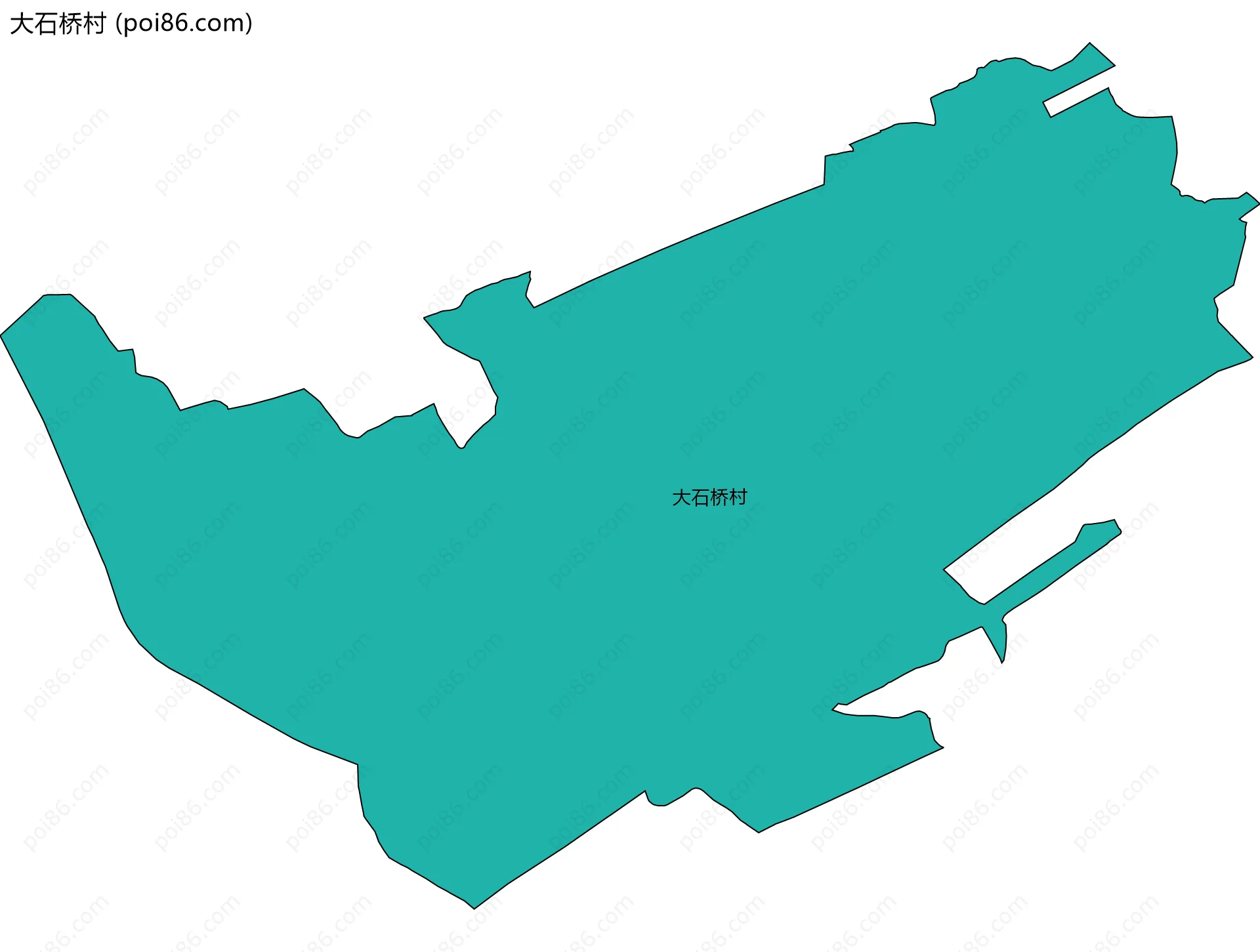 大石桥村边界地图
