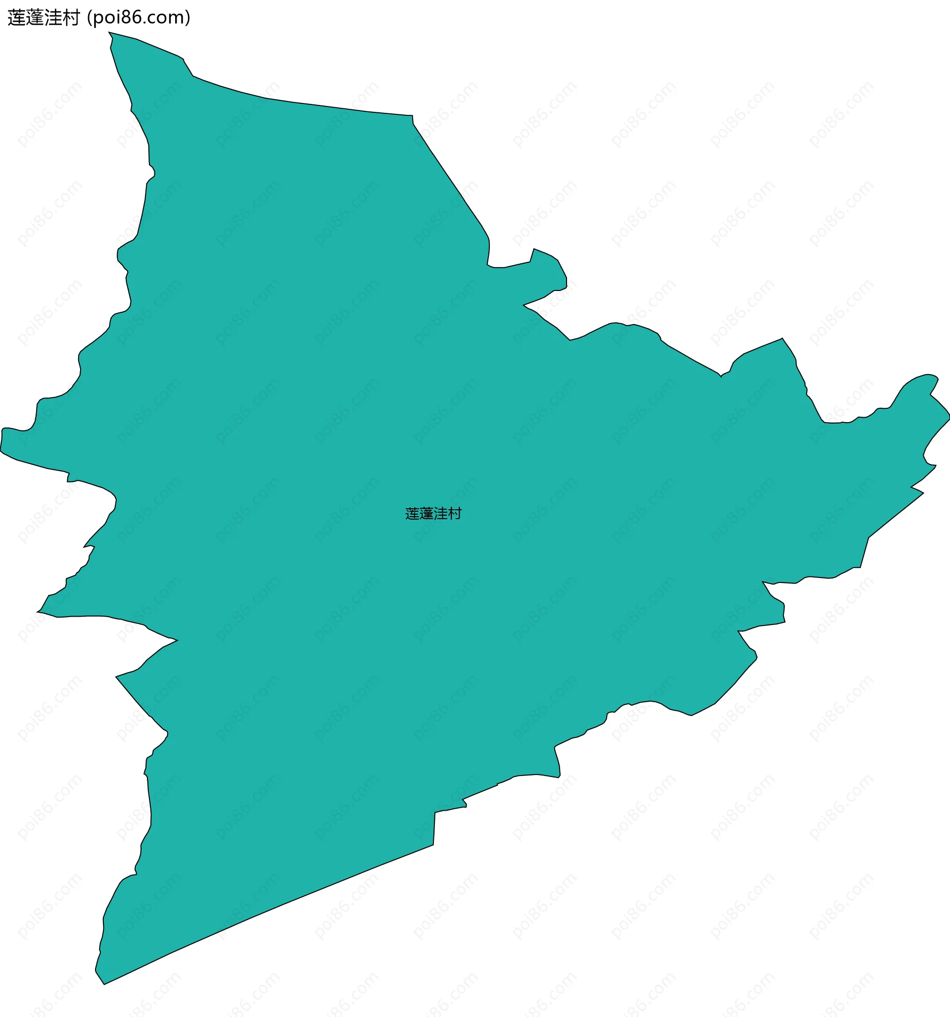 莲蓬洼村边界地图