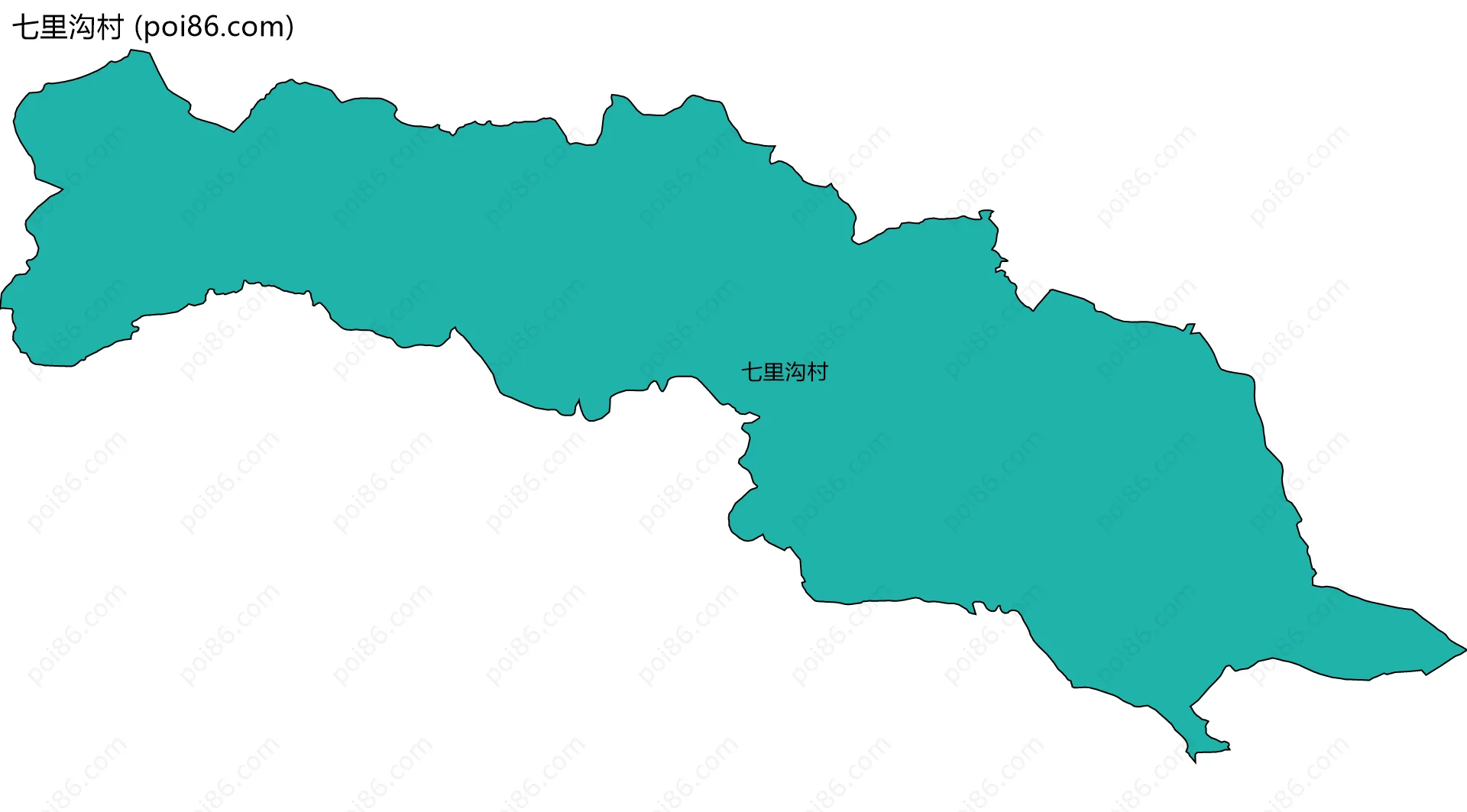 七里沟村边界地图