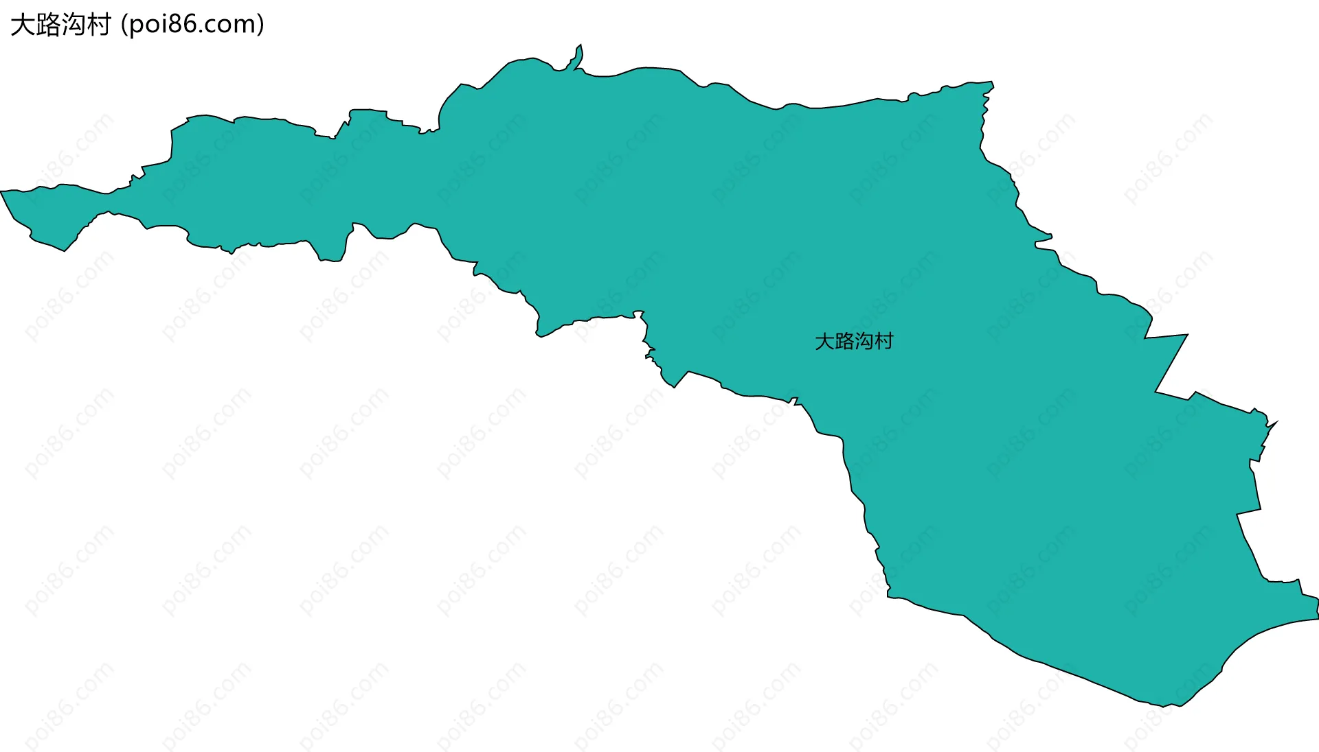 大路沟村边界地图