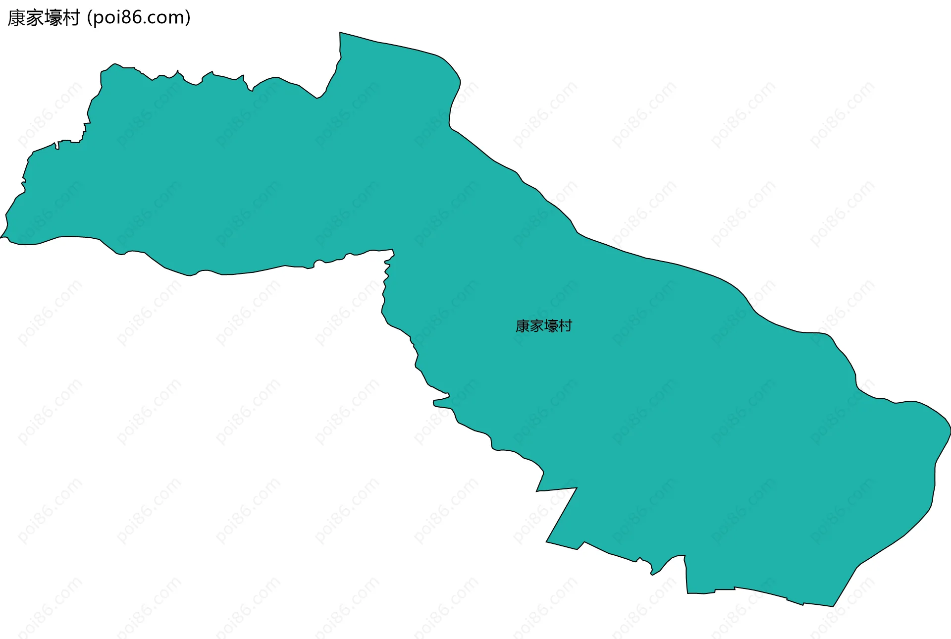 康家壕村边界地图