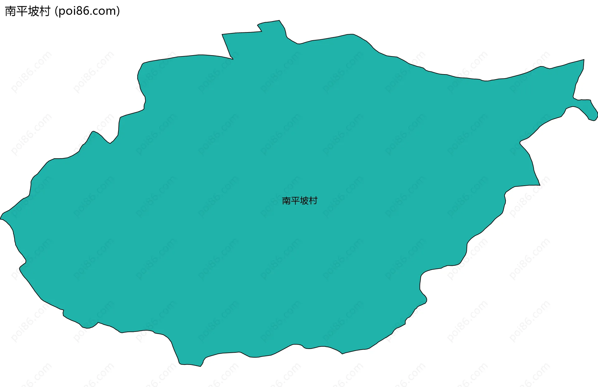 南平坡村边界地图