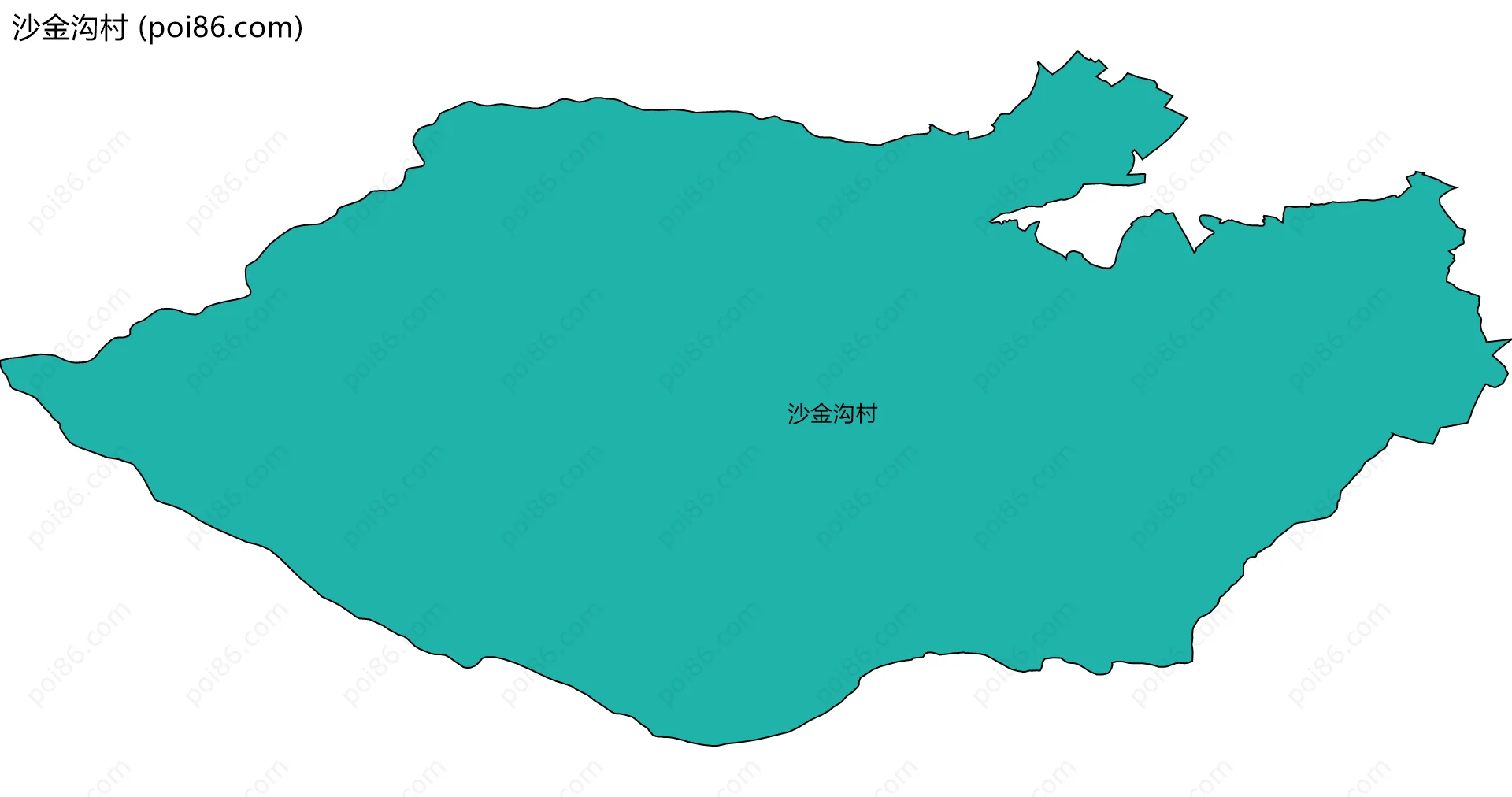 沙金沟村边界地图