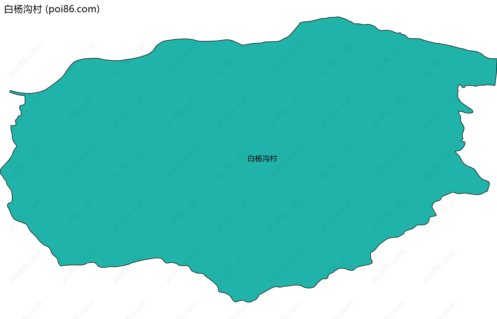 白杨沟村边界地图