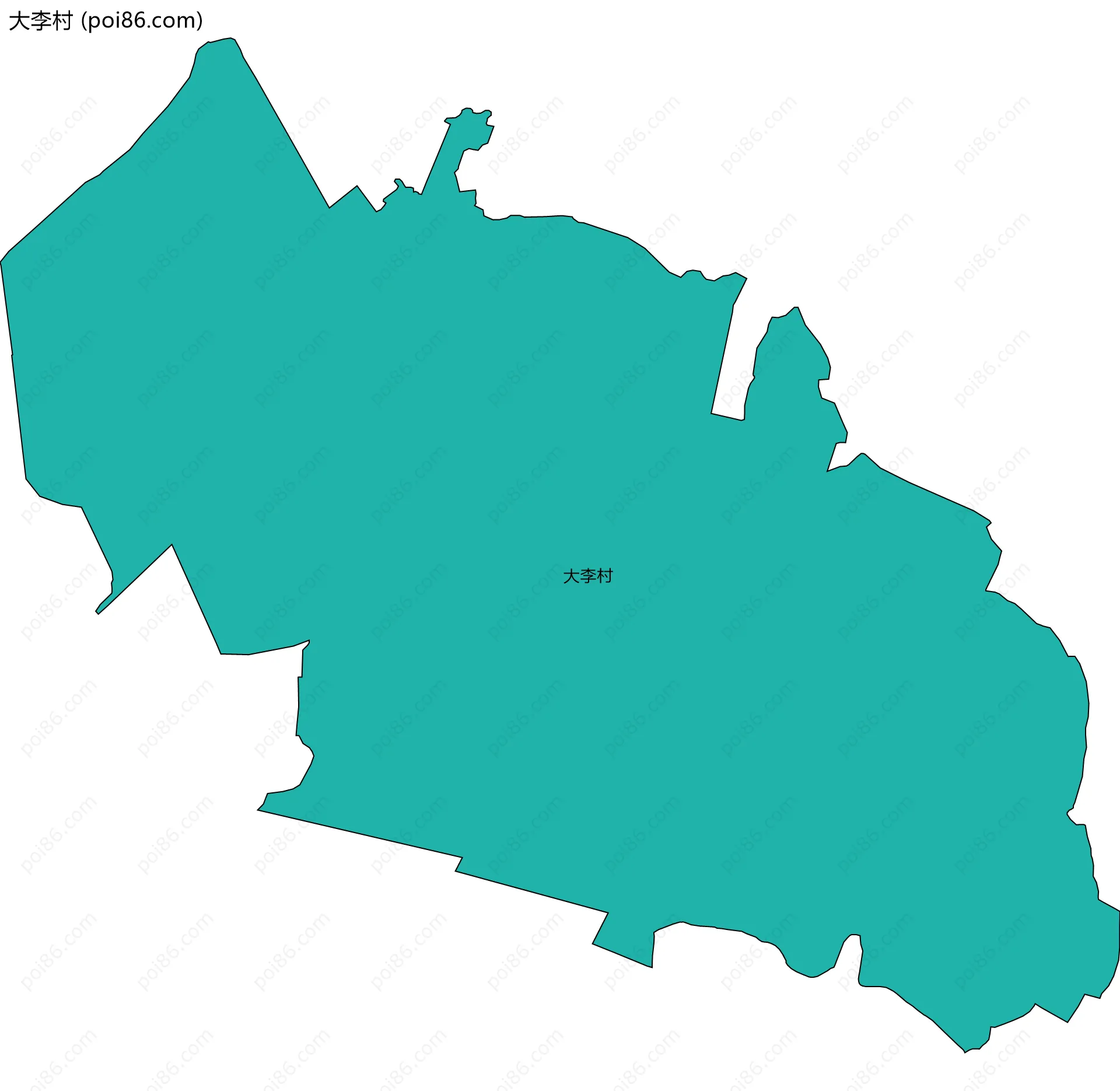 大李村边界地图