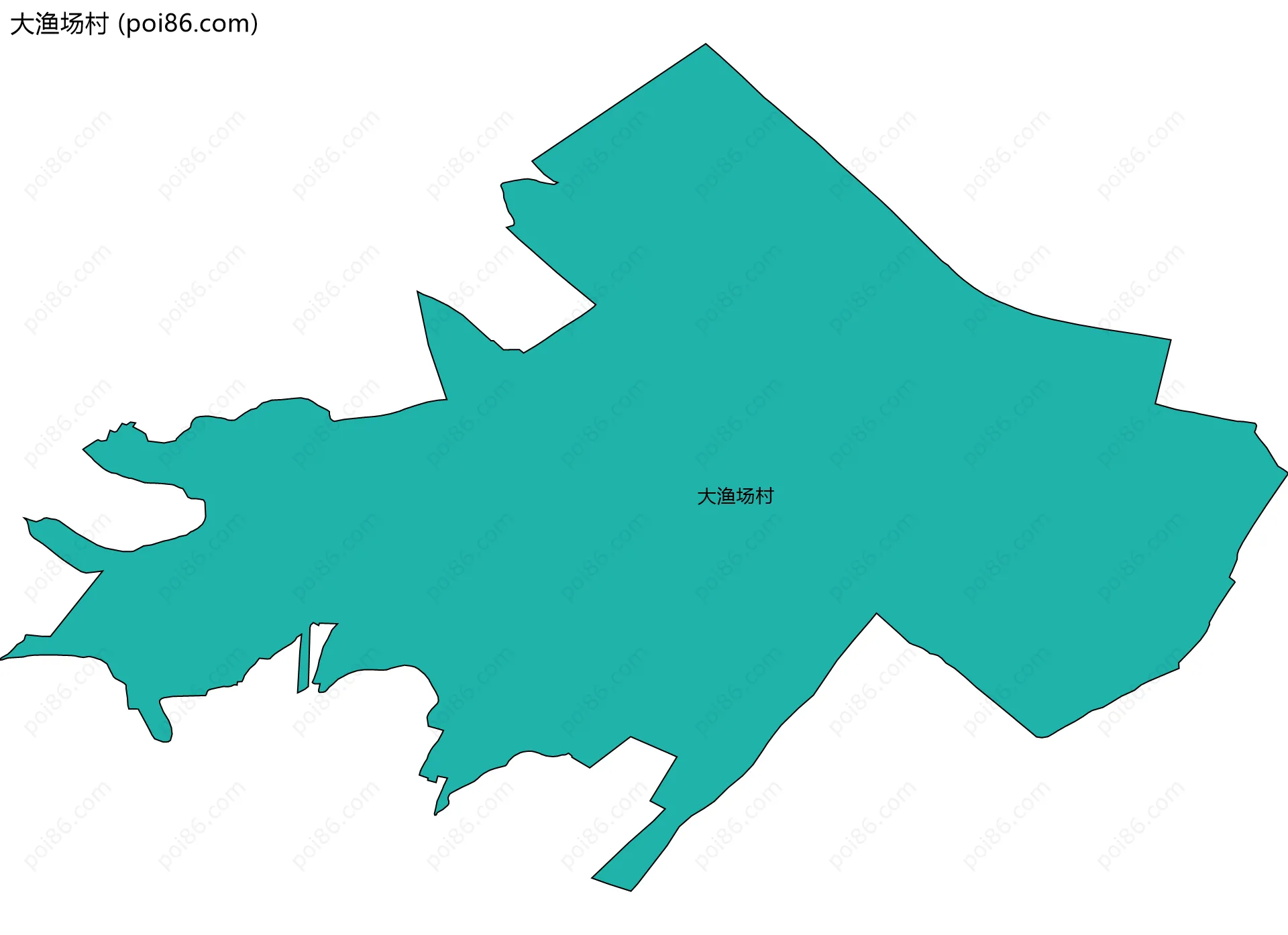 大渔场村边界地图