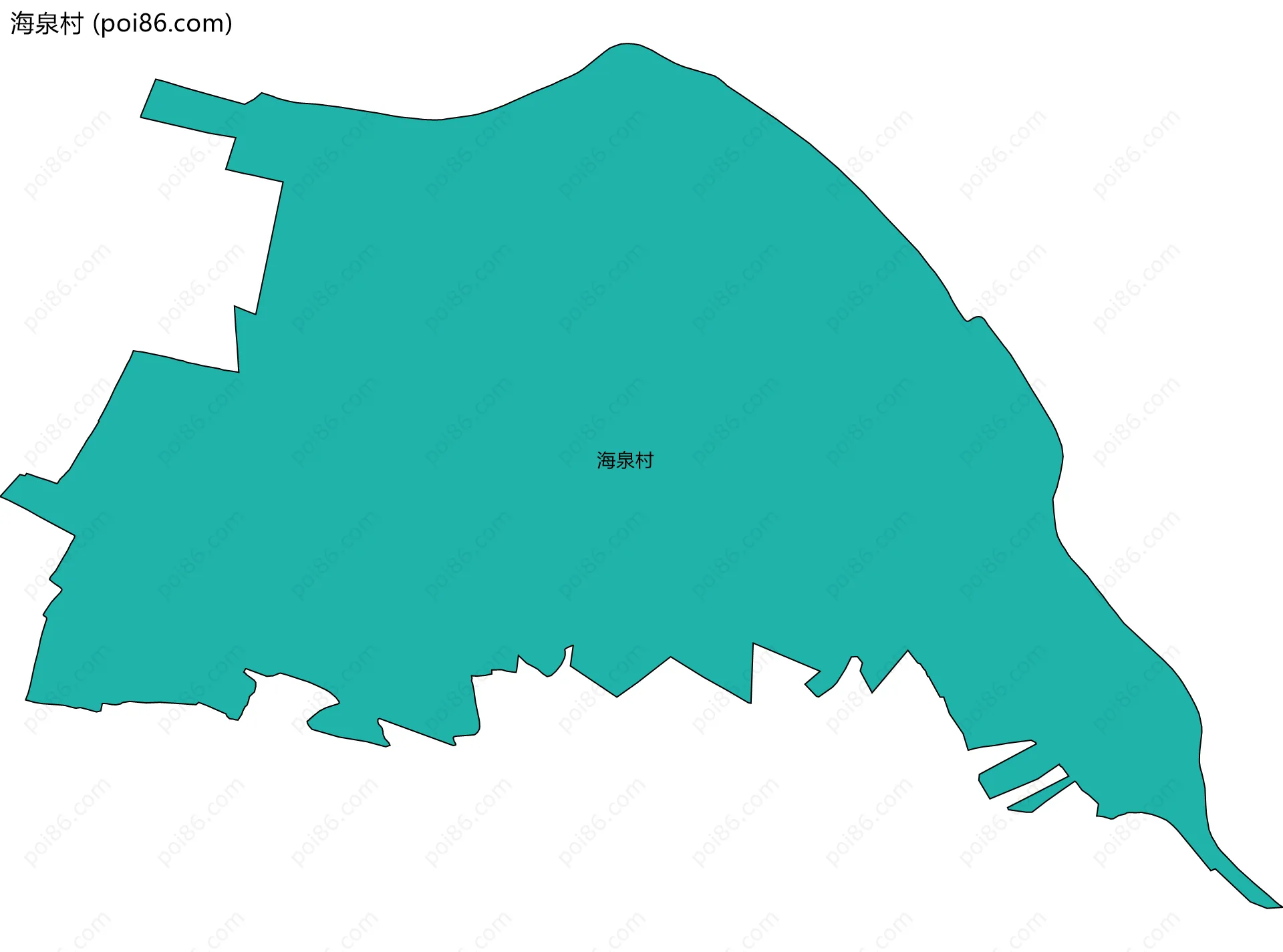 海泉村边界地图
