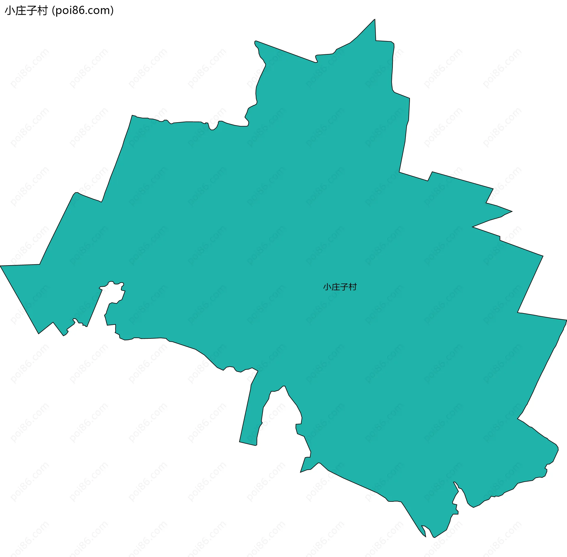 小庄子村边界地图