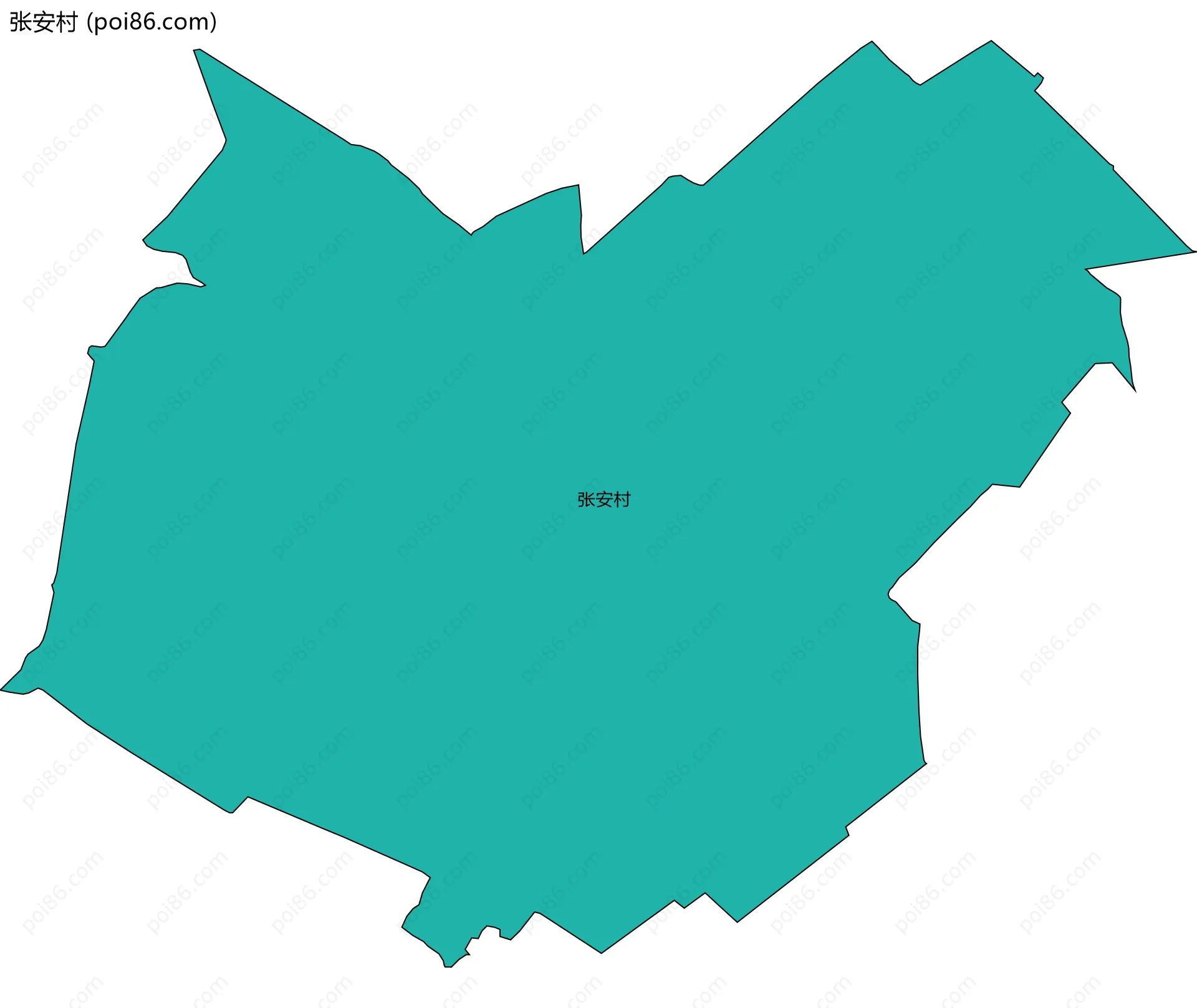 张安村边界地图