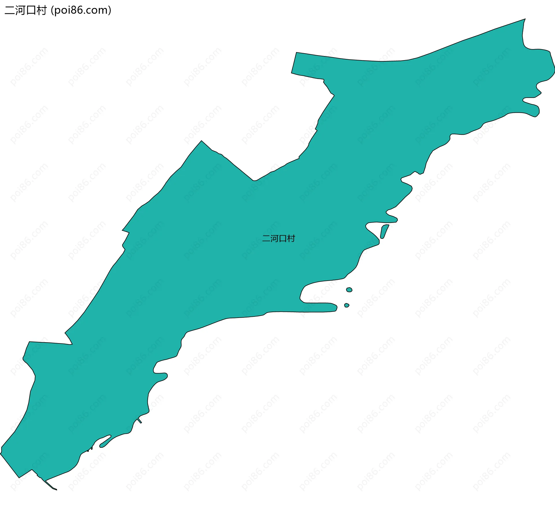 二河口村边界地图