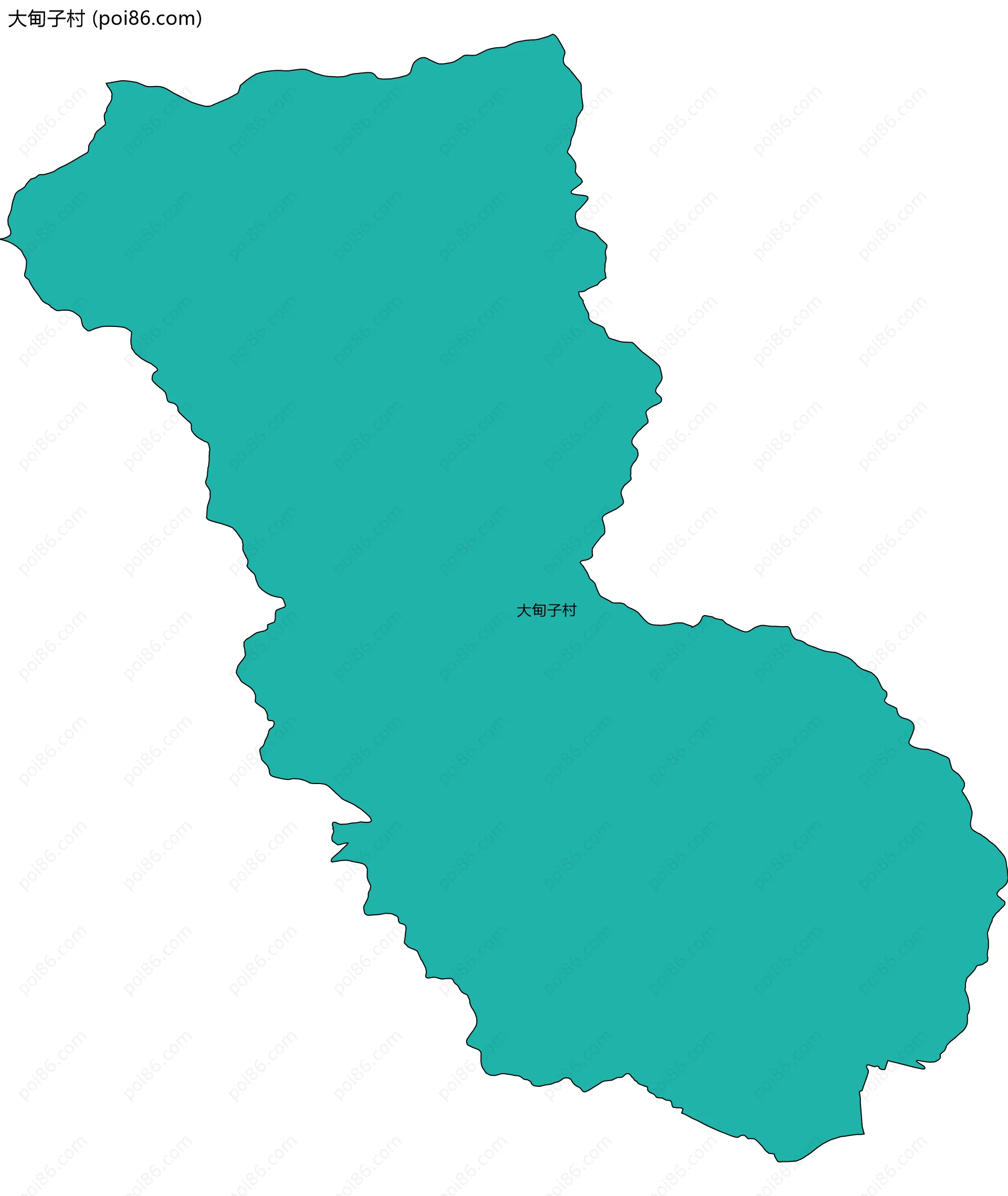 大甸子村边界地图