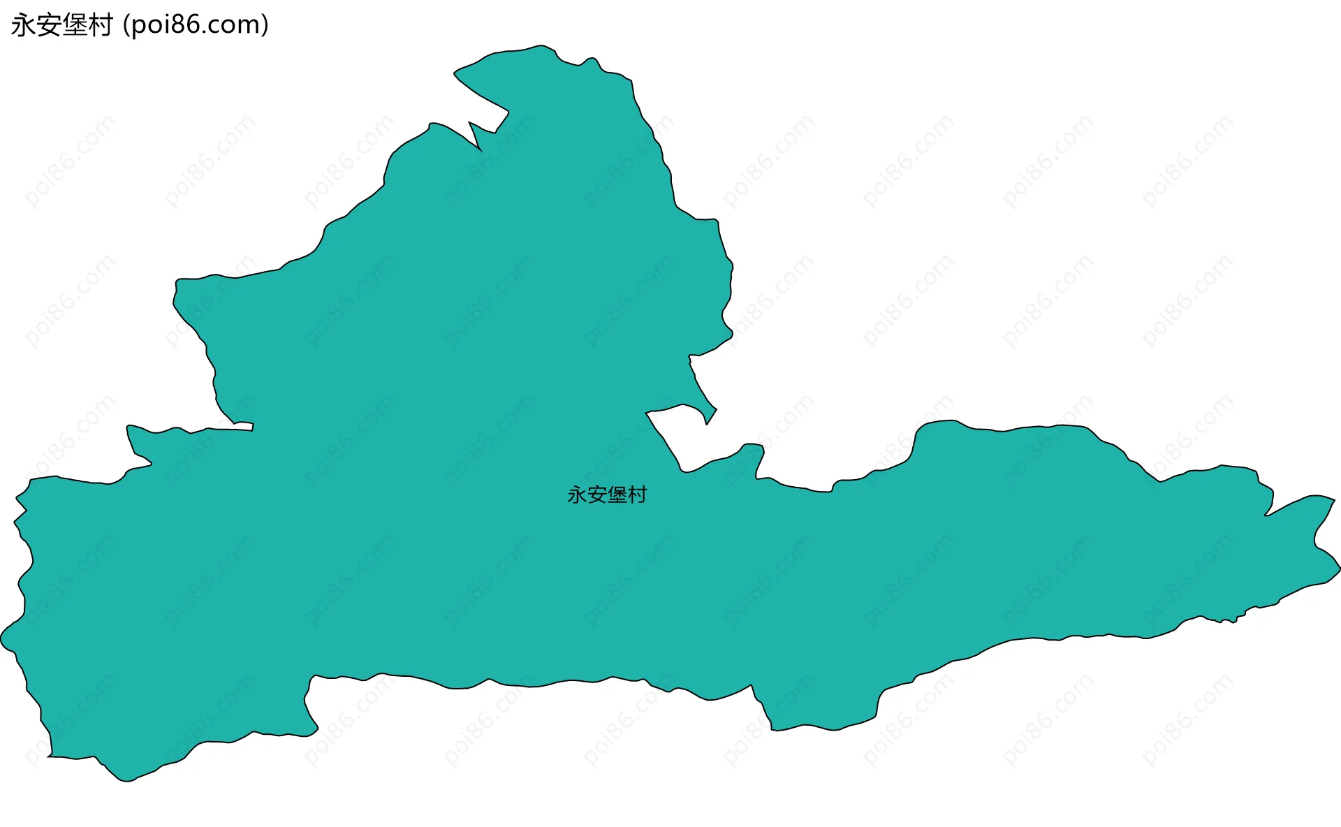 永安堡村边界地图