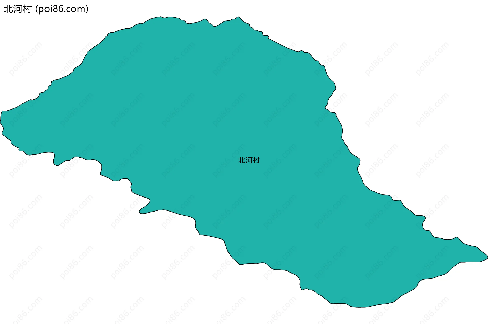 北河村边界地图