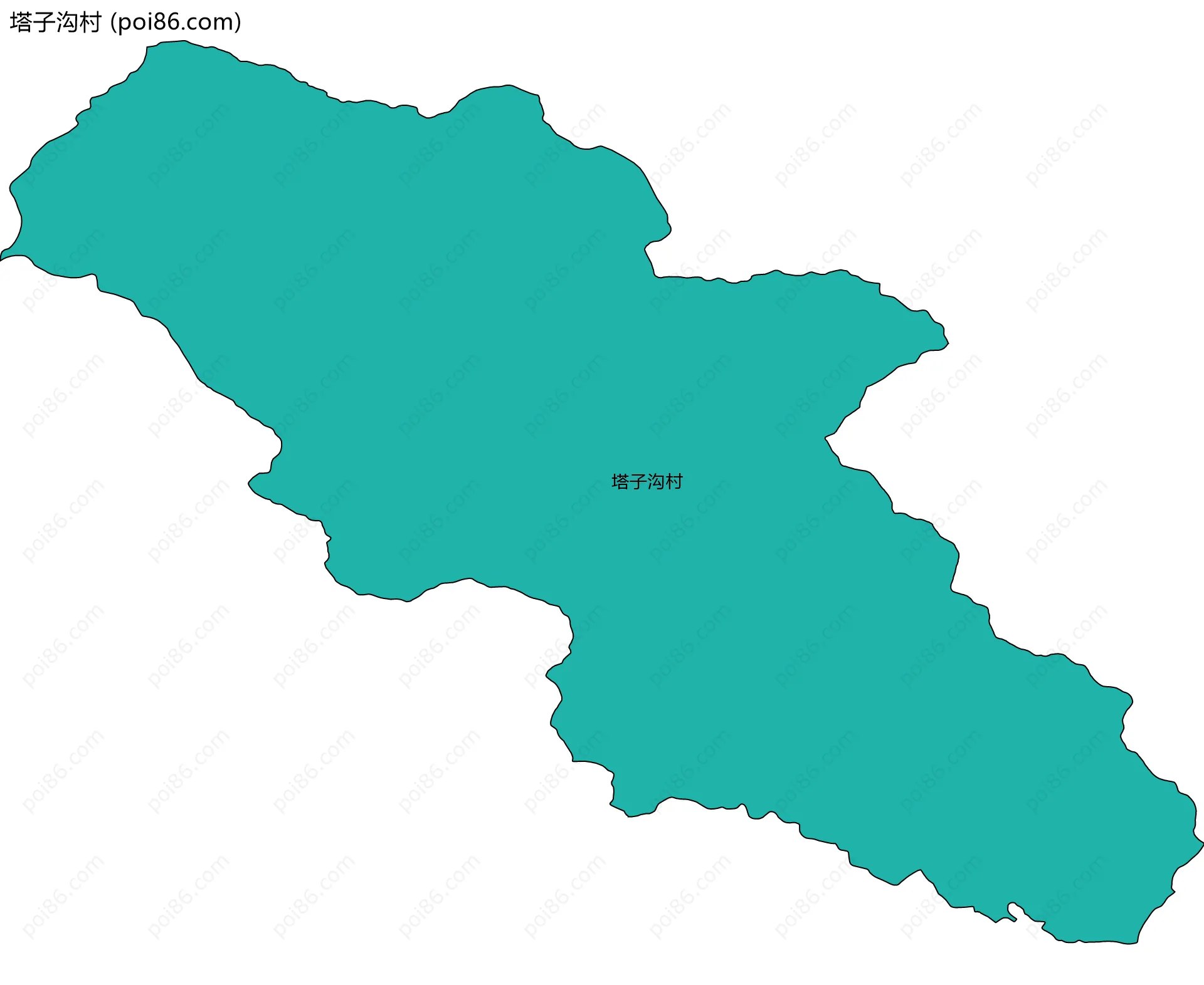 塔子沟村边界地图