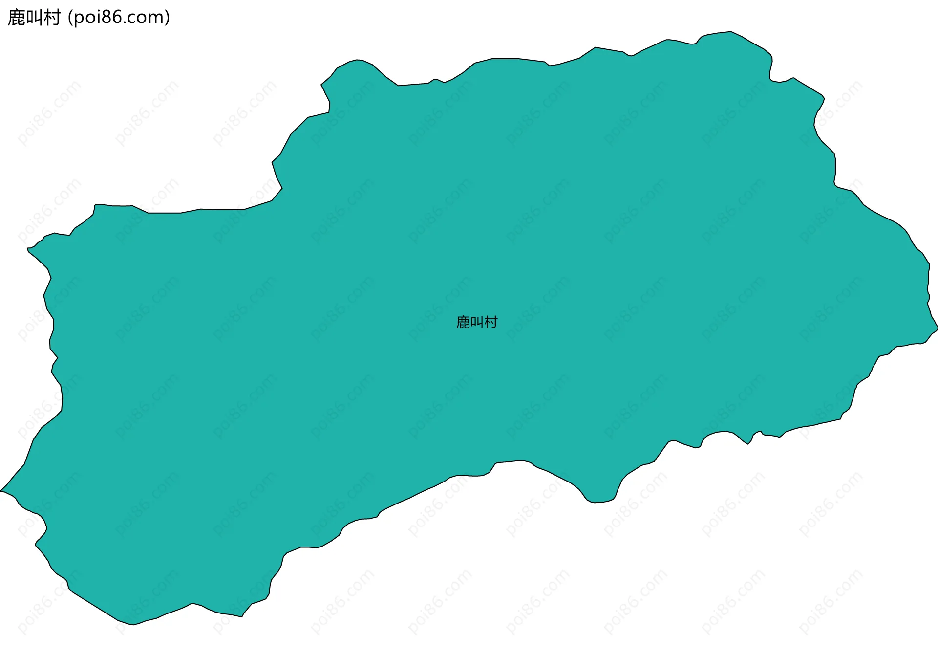鹿叫村边界地图
