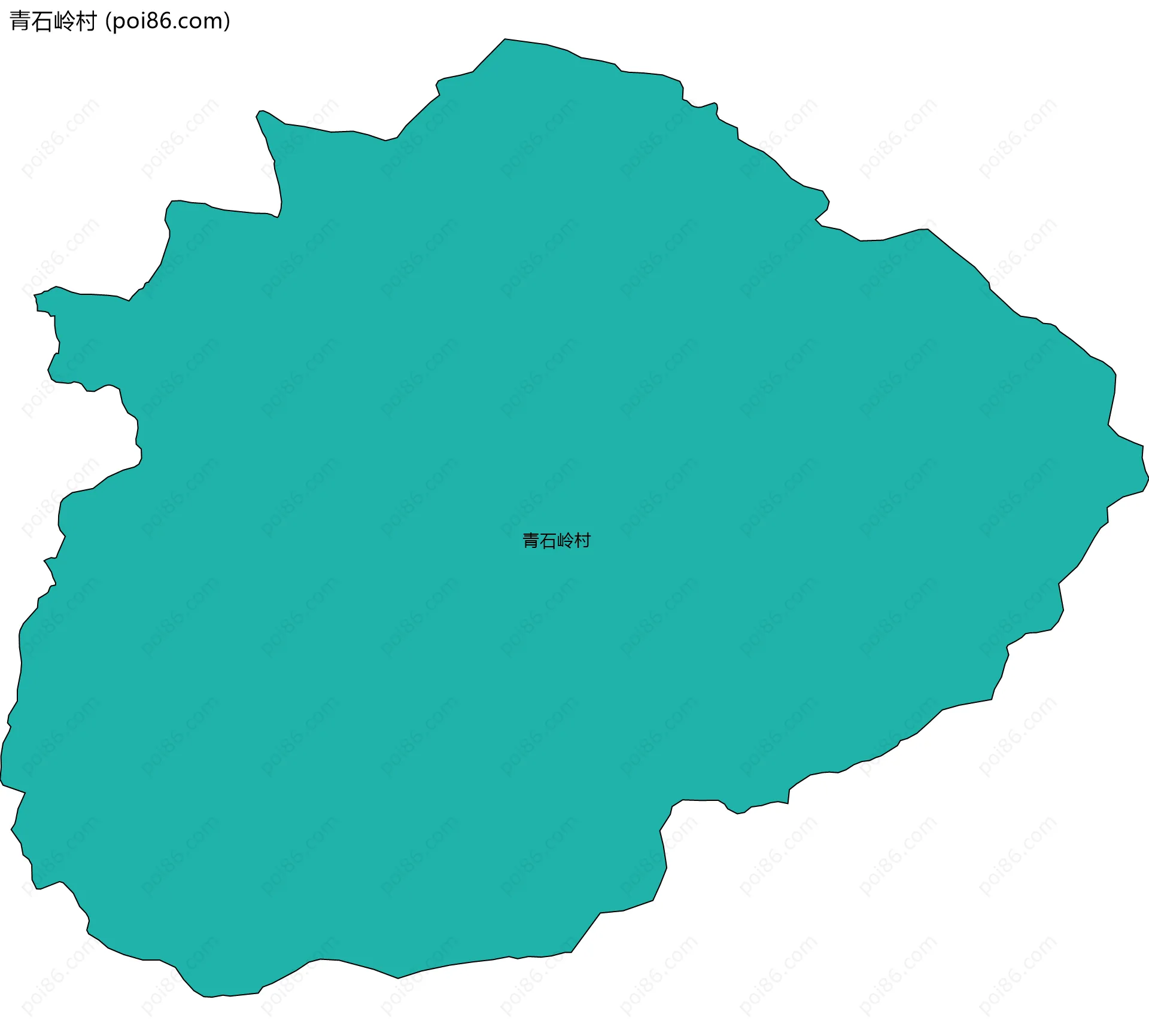 青石岭村边界地图