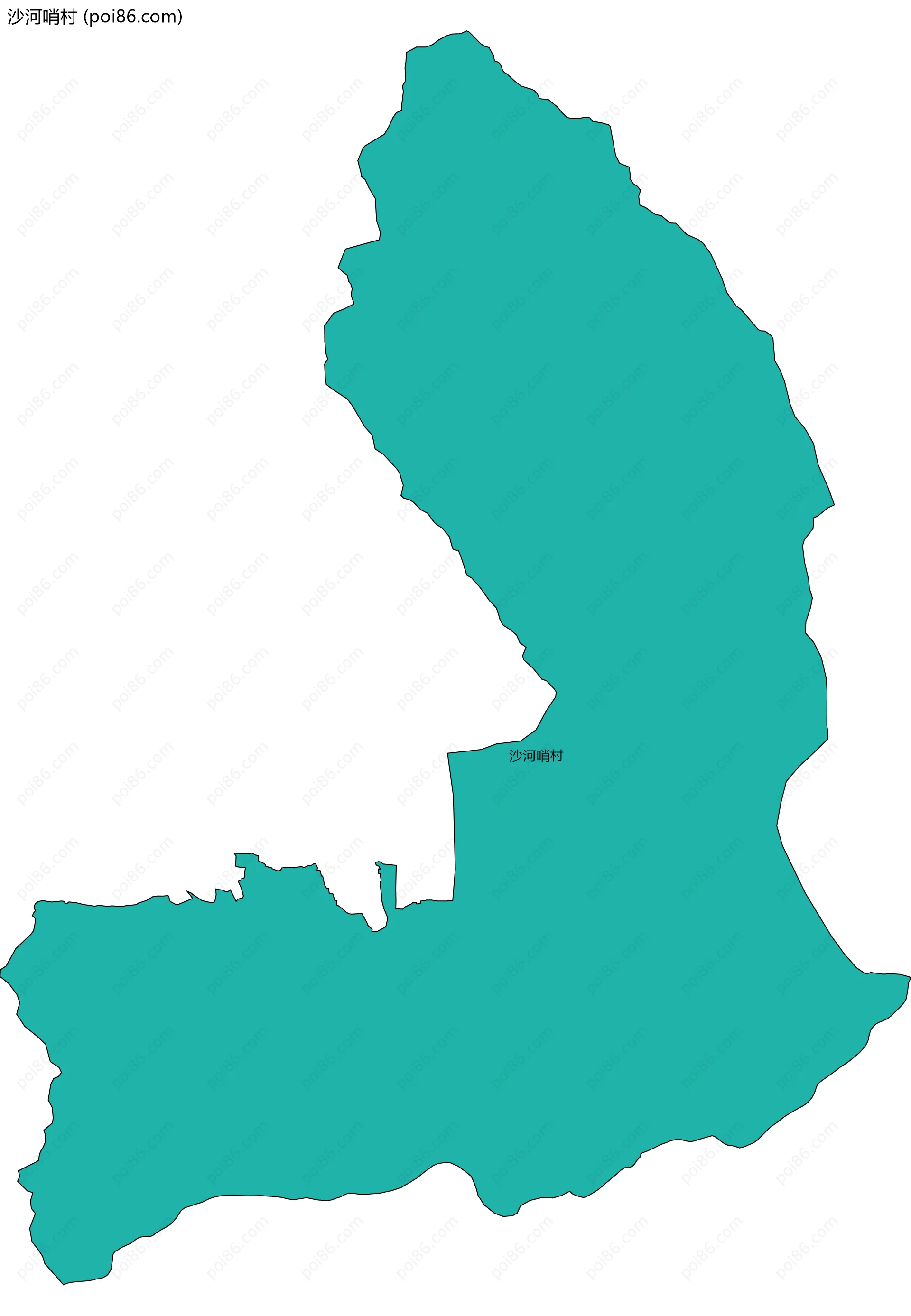 沙河哨村边界地图