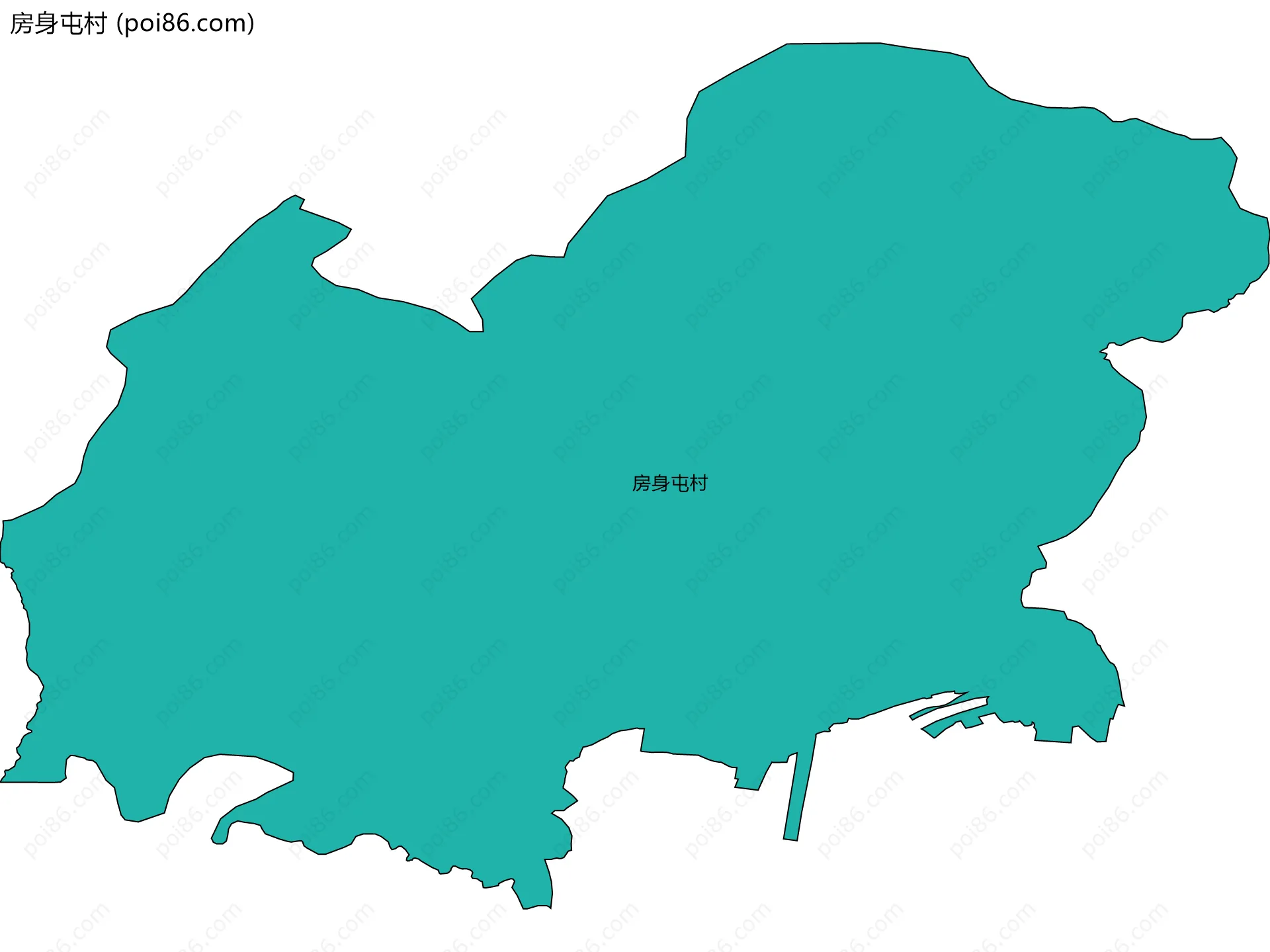 房身屯村边界地图