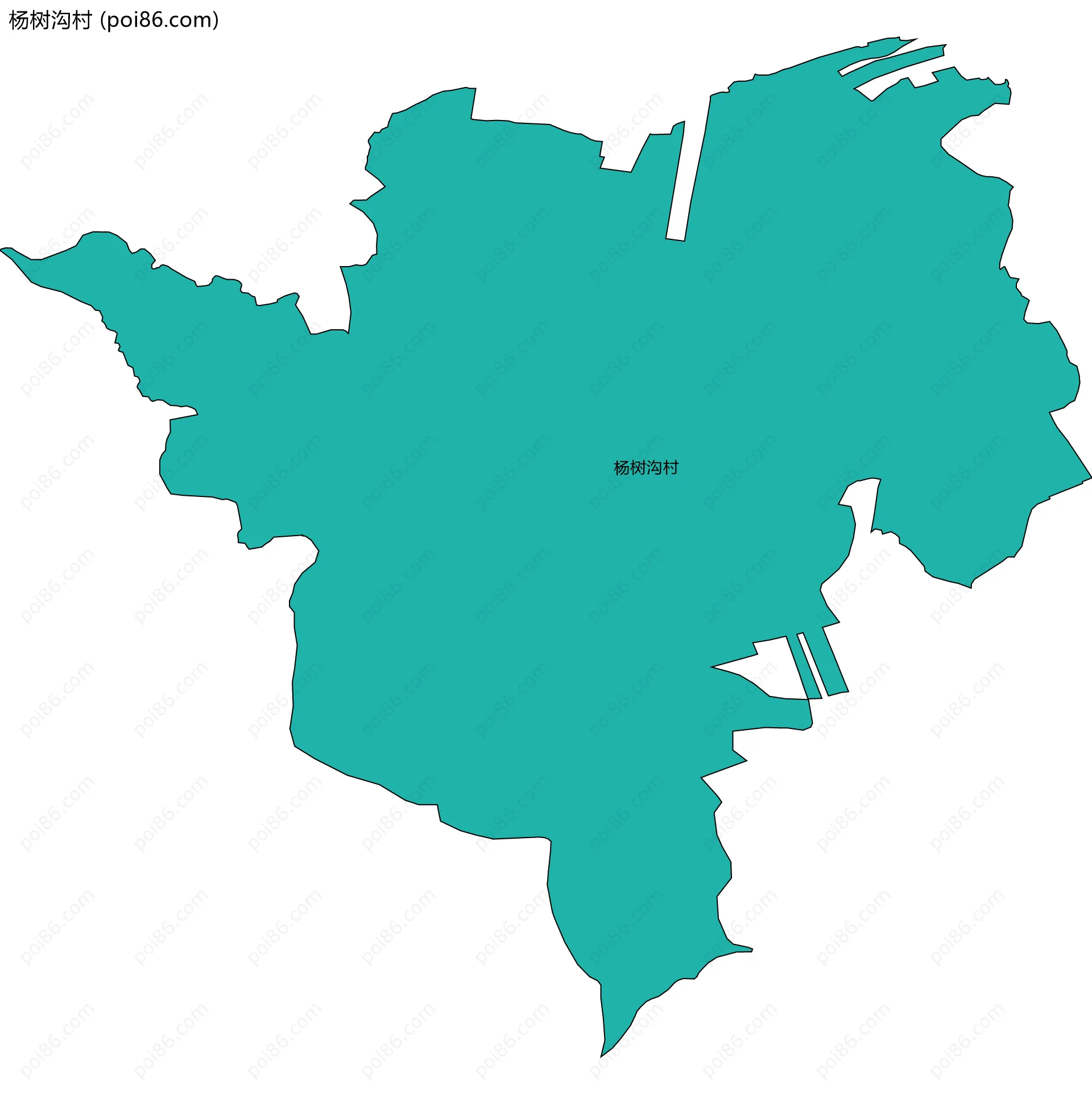杨树沟村边界地图