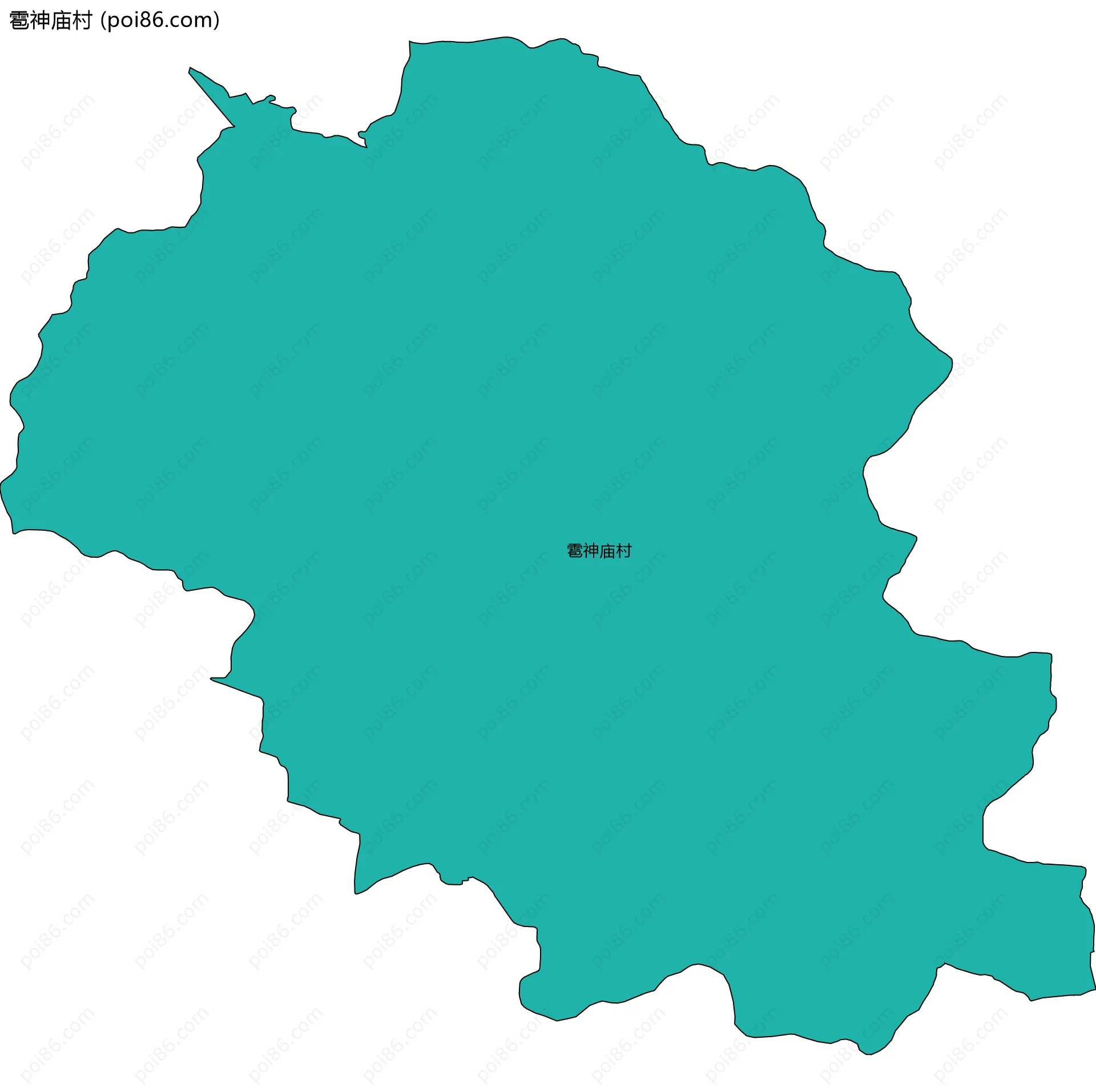 雹神庙村边界地图