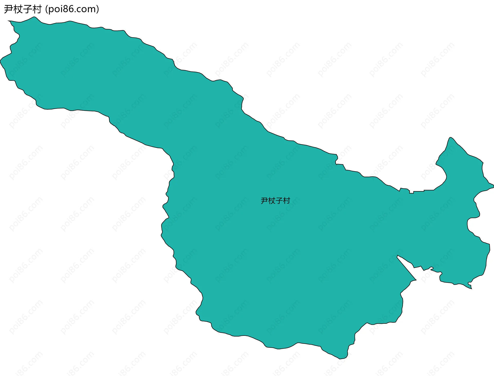 尹杖子村边界地图