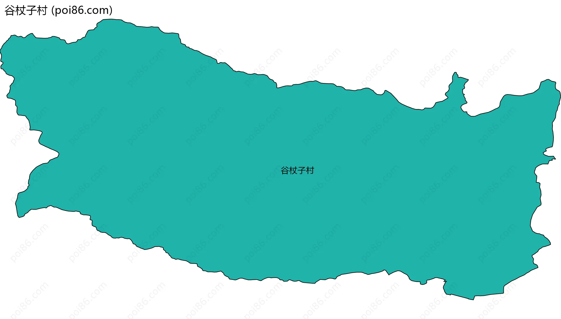 谷杖子村边界地图